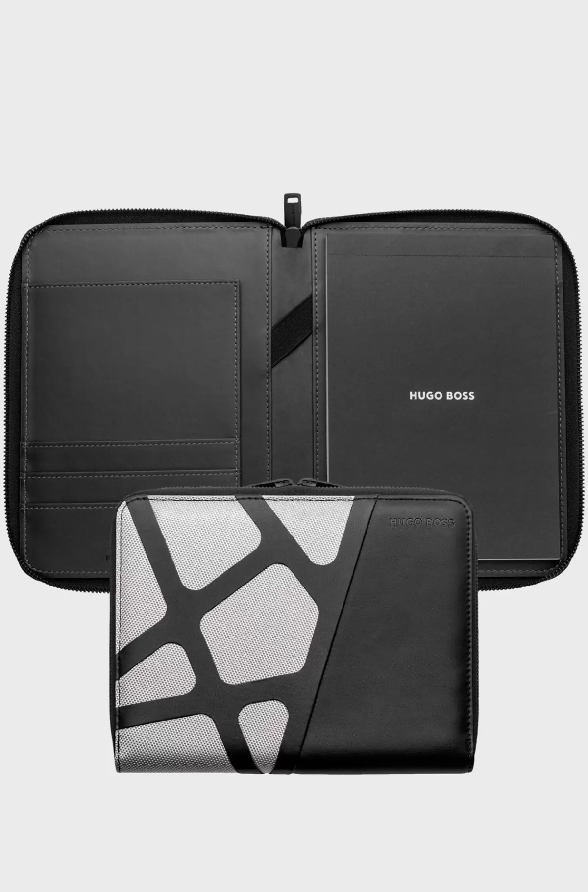 HUGO BOSS A5-konferencemappe I Nylon Med Kromeffekt Og Imiteret Læder Assorteret-forpakket Cheap