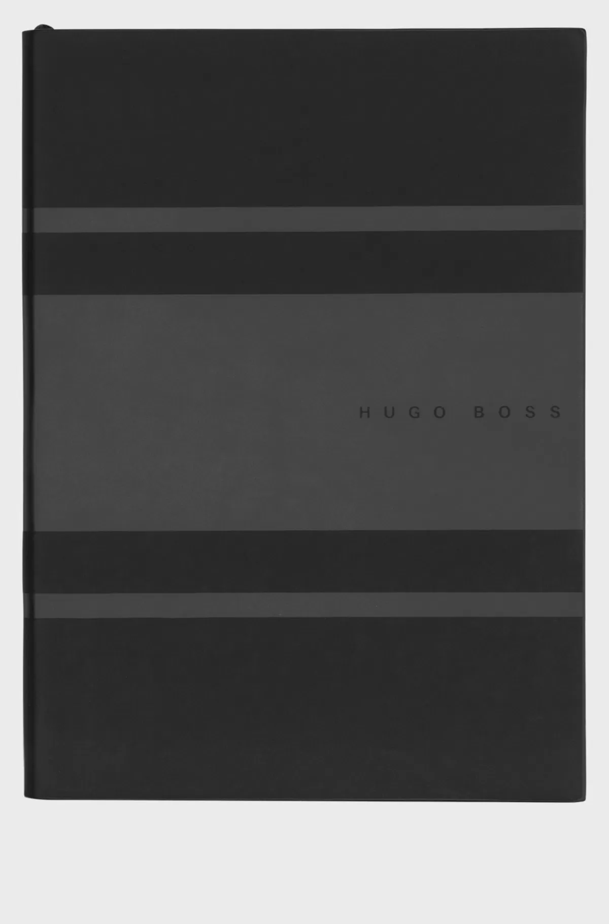 HUGO BOSS A5-notesblok Indbundet I Gråstribet Imiteret Læder Mønstret Cheap