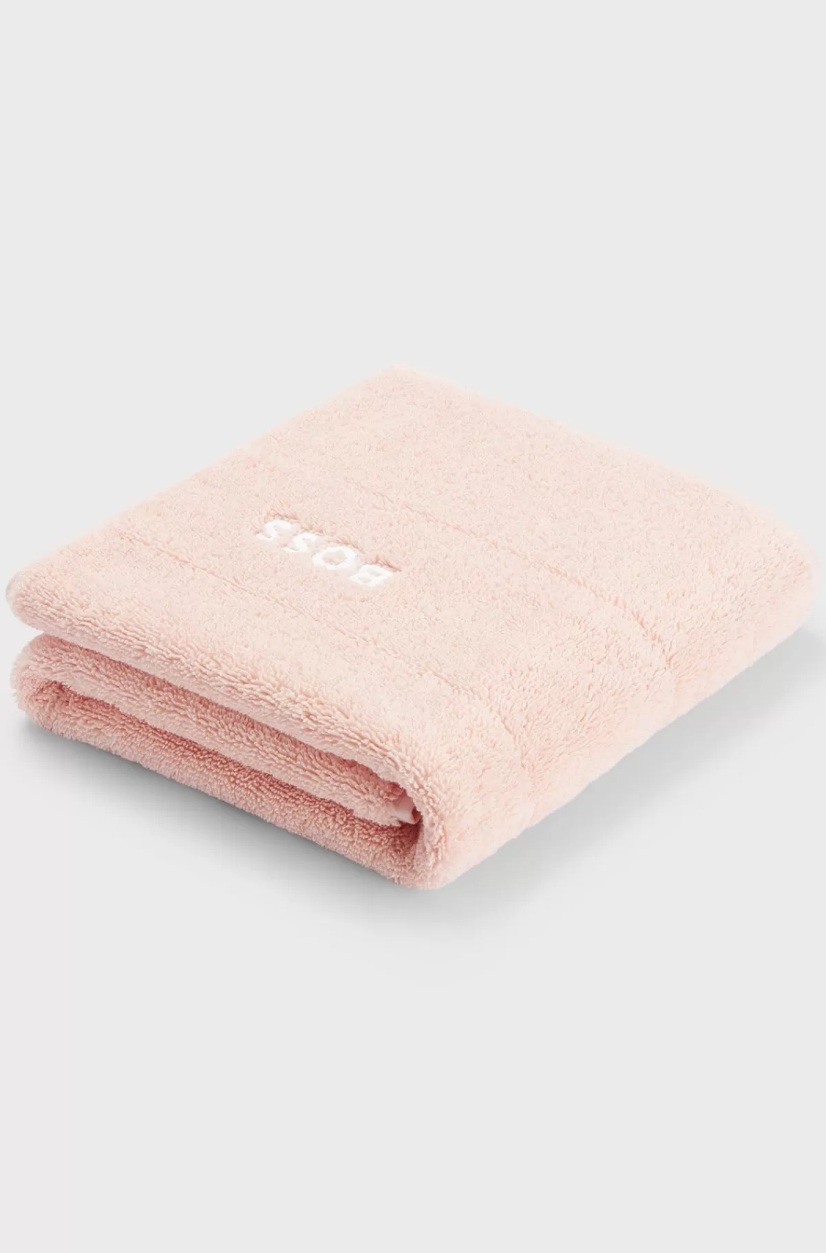 HUGO BOSS Bademåtte I Bomuld Med Broderet Logo I Kontrastfarve Pink Hot
