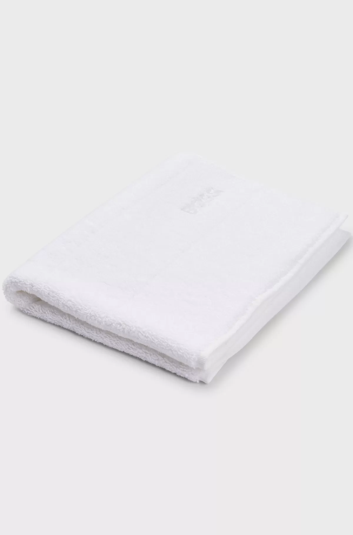 HUGO BOSS Bademåtte I Bomuld Med Broderet Logo I Kontrastfarve Hvid Shop