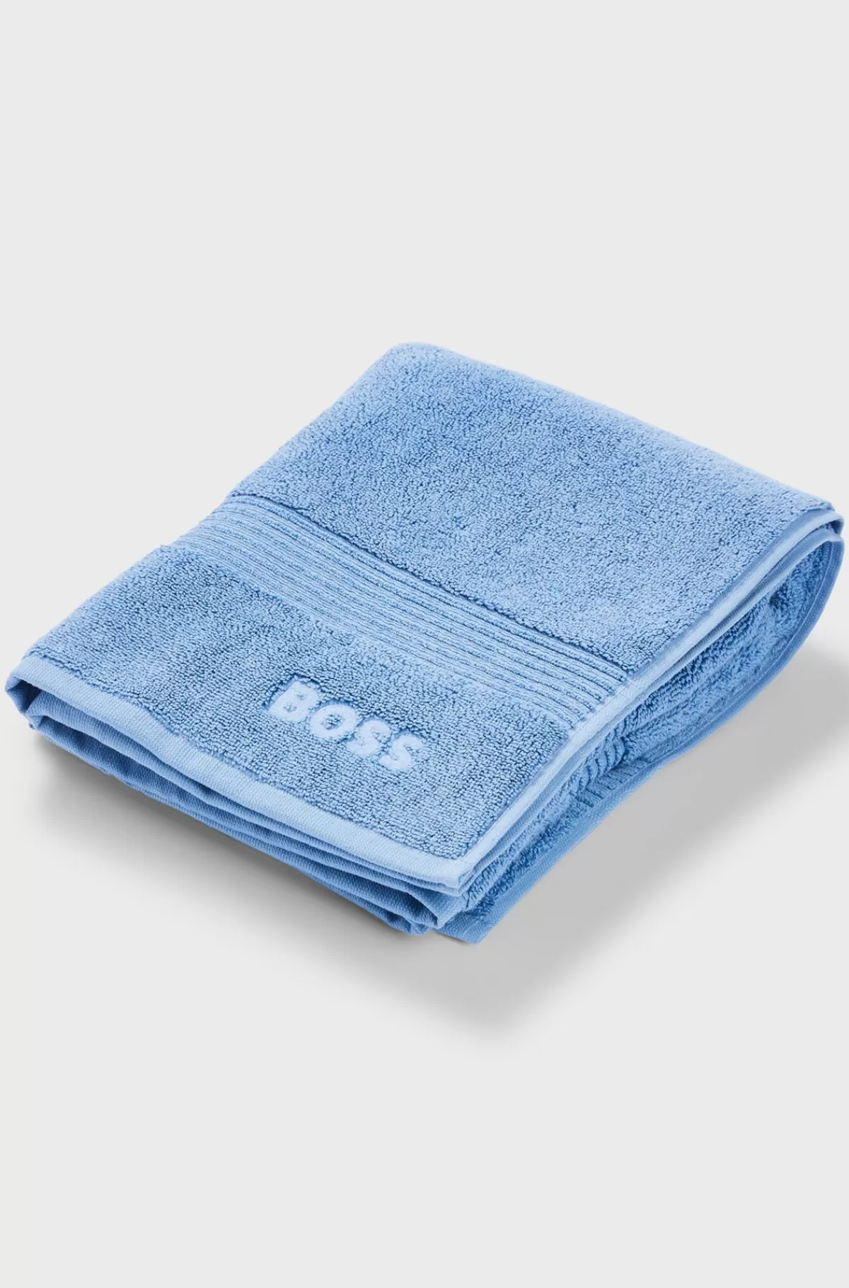 HUGO BOSS Bademåtte Med Logo I ægæisk Bomuld Blå Clearance