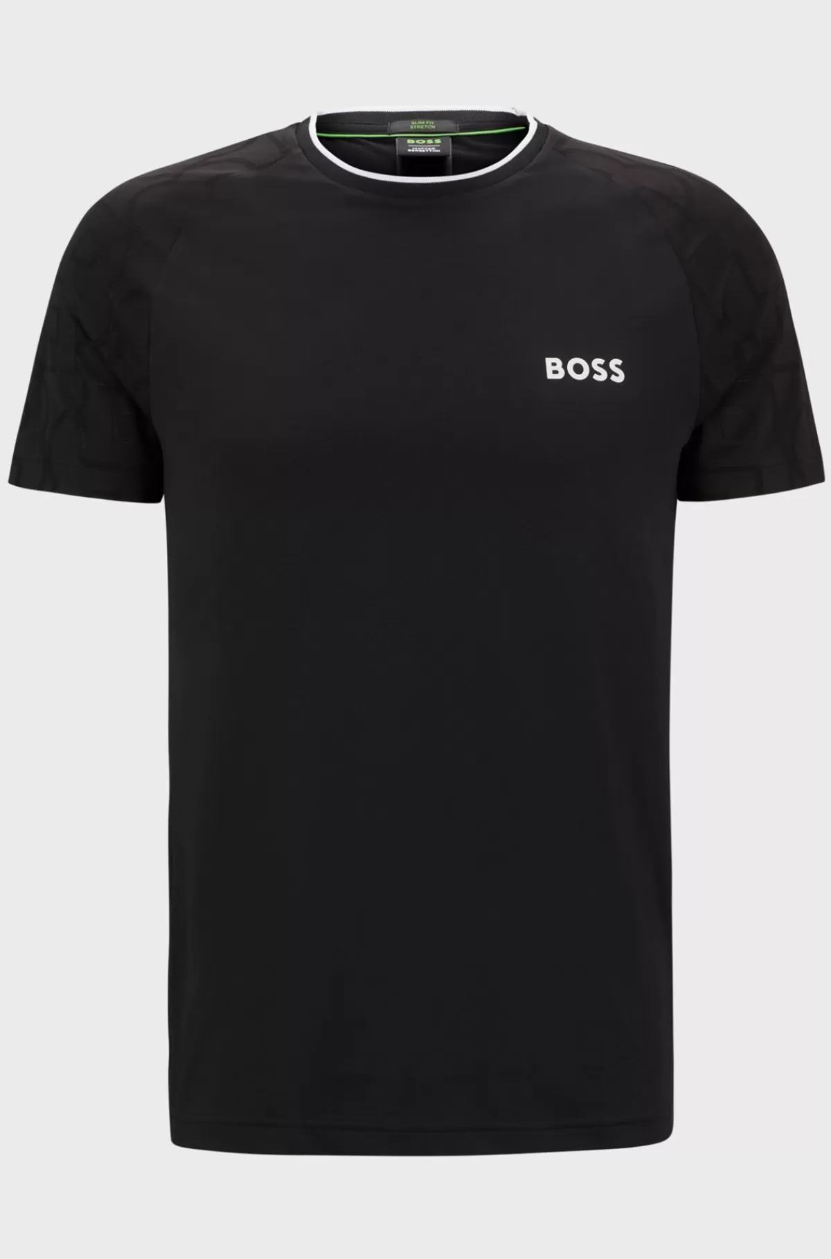 HUGO BOSS BOSS X Matteo Berrettini-T-shirt I Jersey Med Stræk Og Signaturdetaljer Sort Store