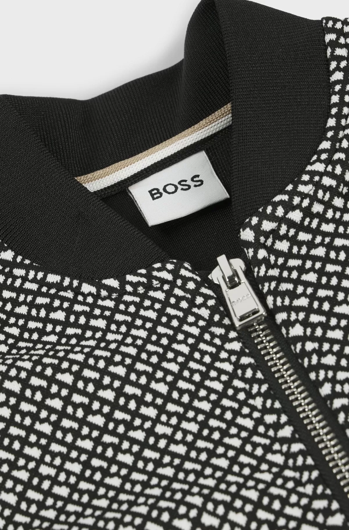 HUGO BOSS Cardigan Til Børn Med Lynlås Og Monogram Mønstret Sale