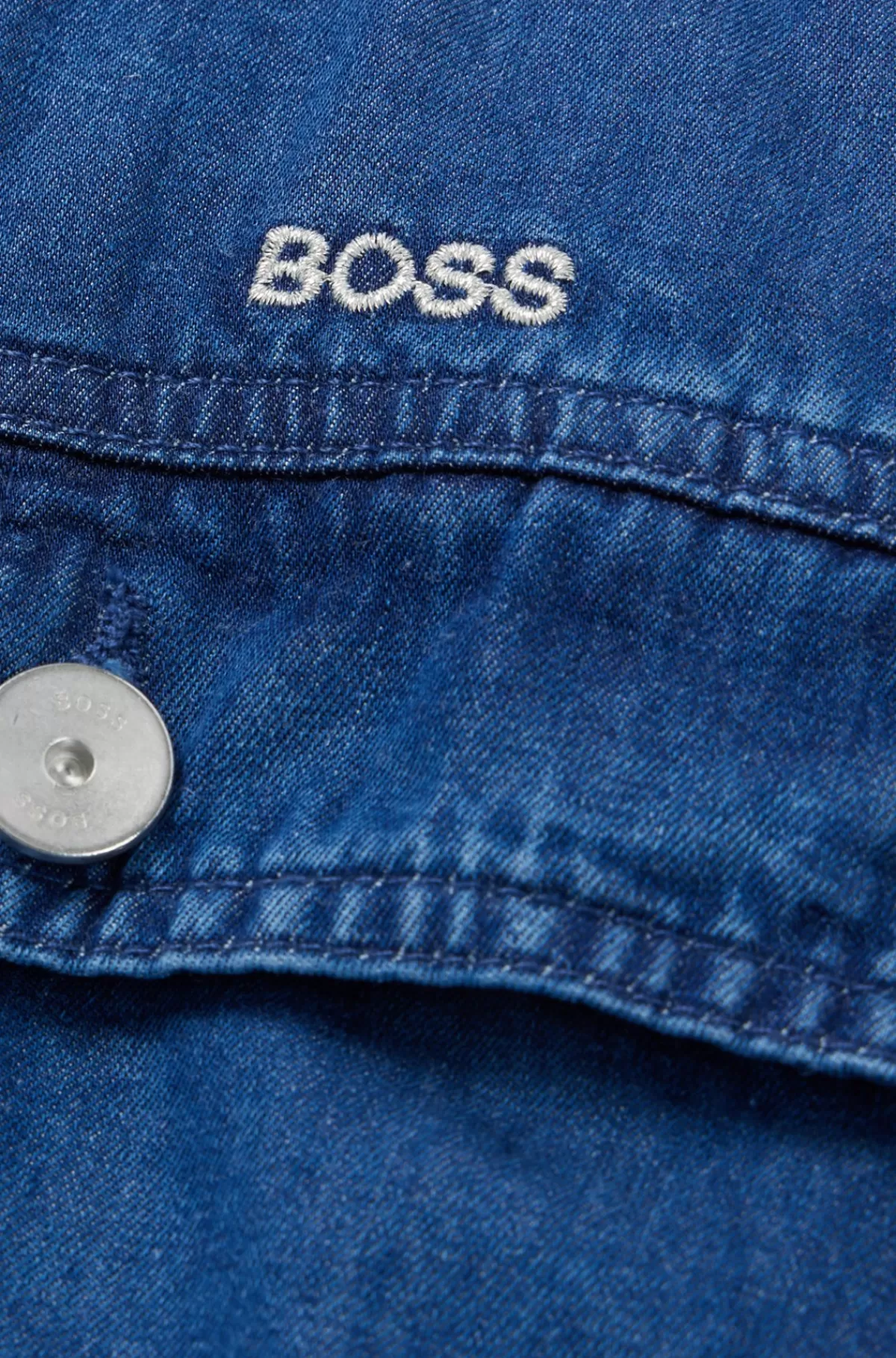 HUGO BOSS Denimjakke Med Logo Til Børn Blå Best