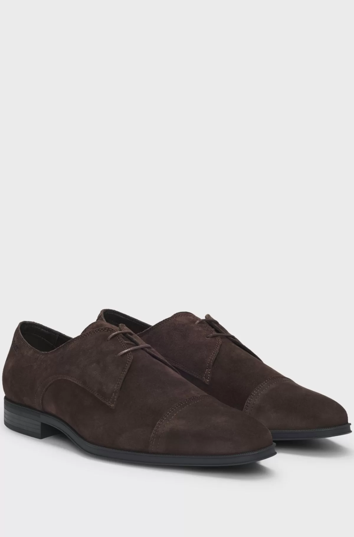 HUGO BOSS Derbysko I Ruskind Med Cap Toe Mørkebrun Online