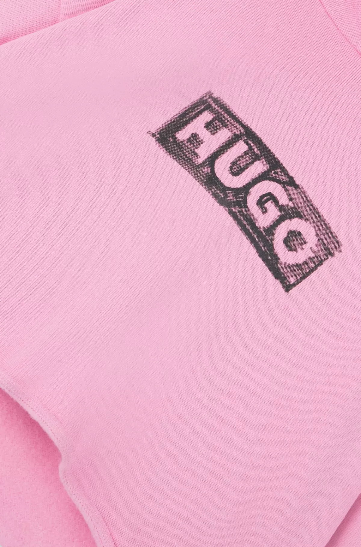 HUGO BOSS Fleecehættetrøje Med Logografik Til Børn Pink Clearance