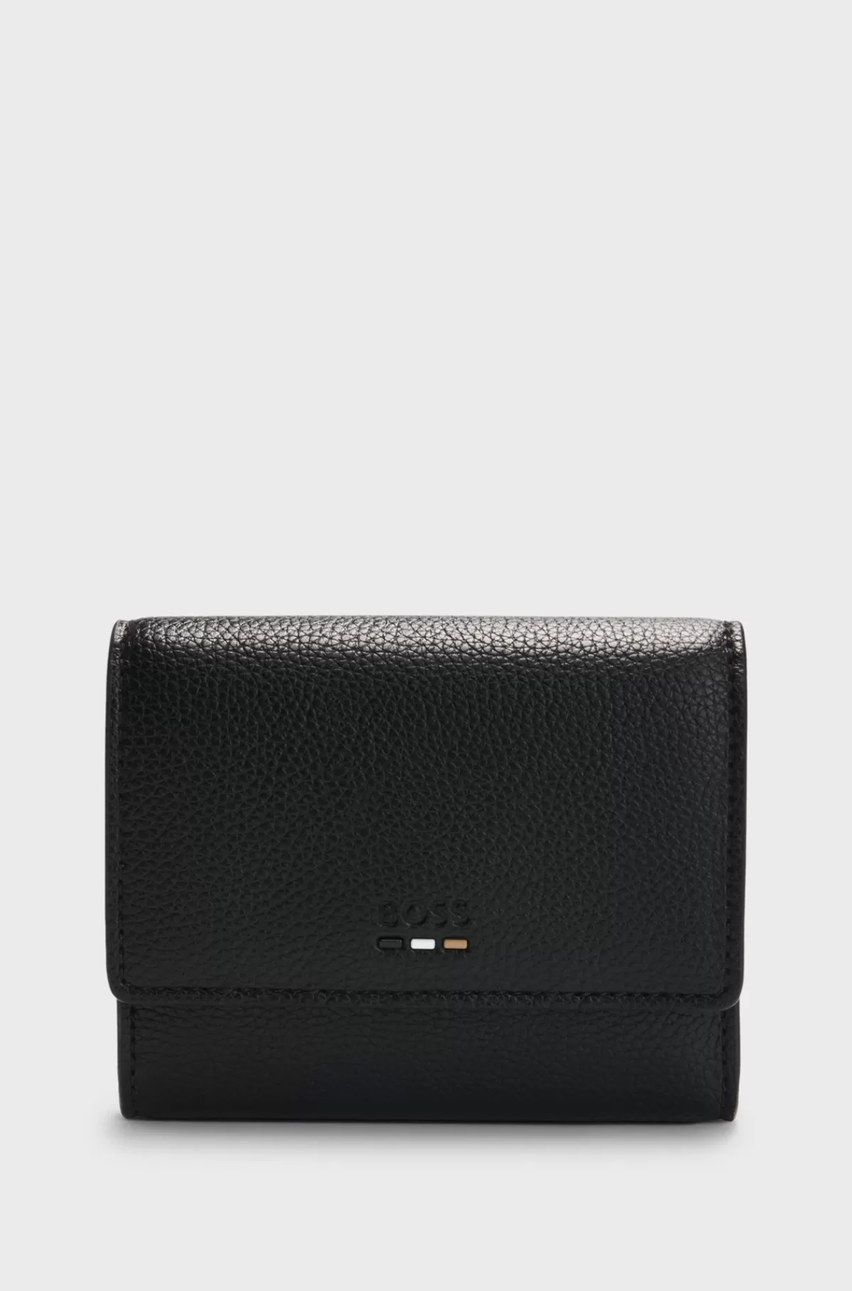 HUGO BOSS Foldbar Kortholder I Imiteret Læder Med Præget Logo Sort Flash Sale