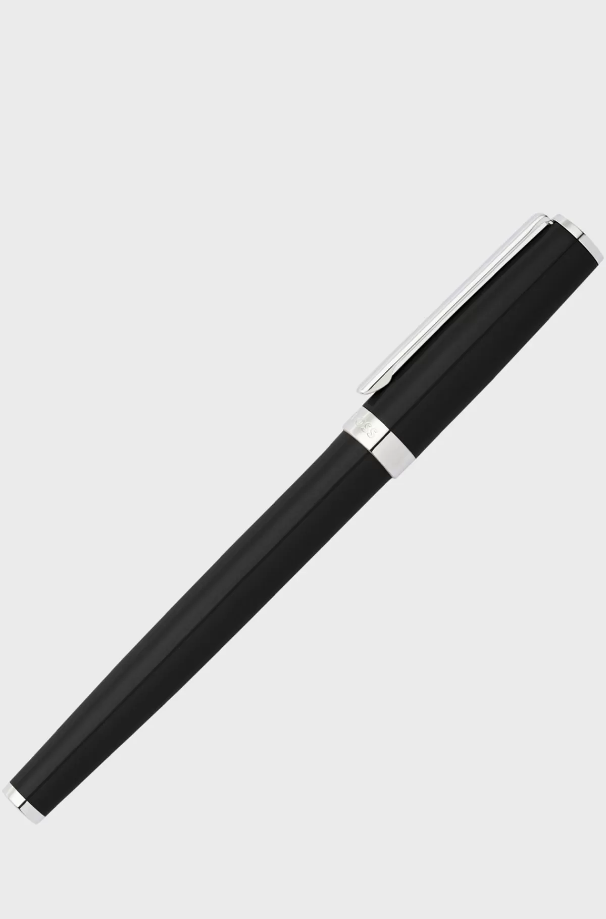 HUGO BOSS Fyldepen I Blank, Lak Med Logoring Sort Hot