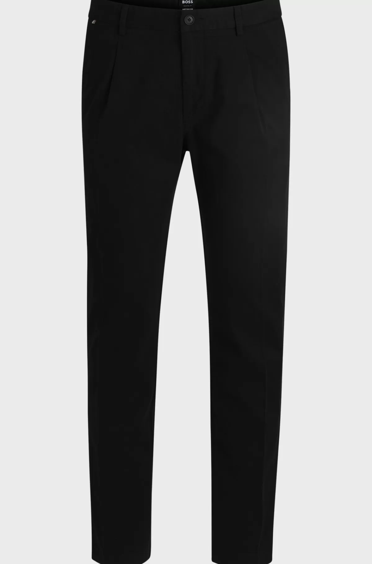 HUGO BOSS Garbardinebukser Med Smalle Ben Og Stræk Fra BOSS SELECTED BY BECKHAM Sort Shop