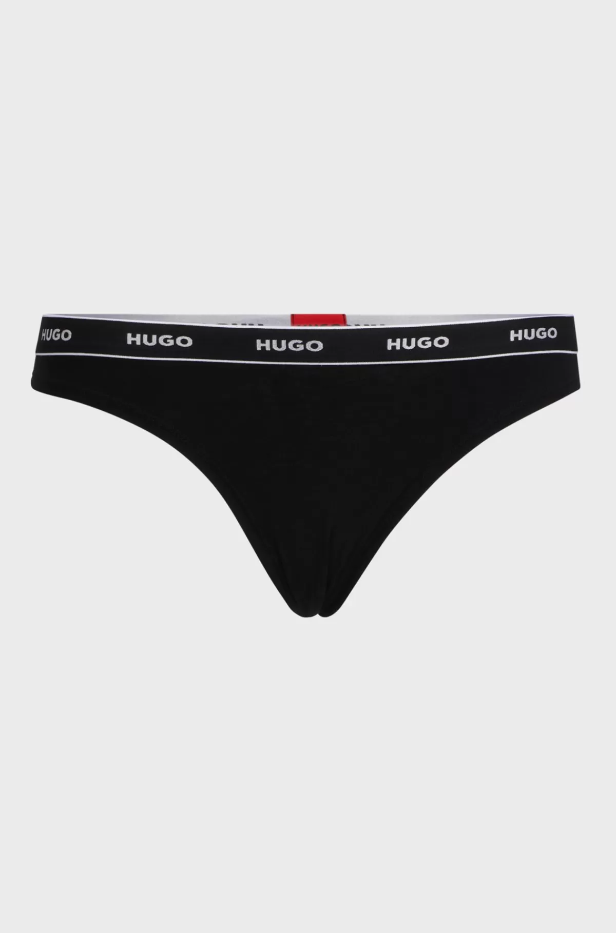 HUGO BOSS G-streng I Bomuld Med Stræk Og Logolinning Sort Best