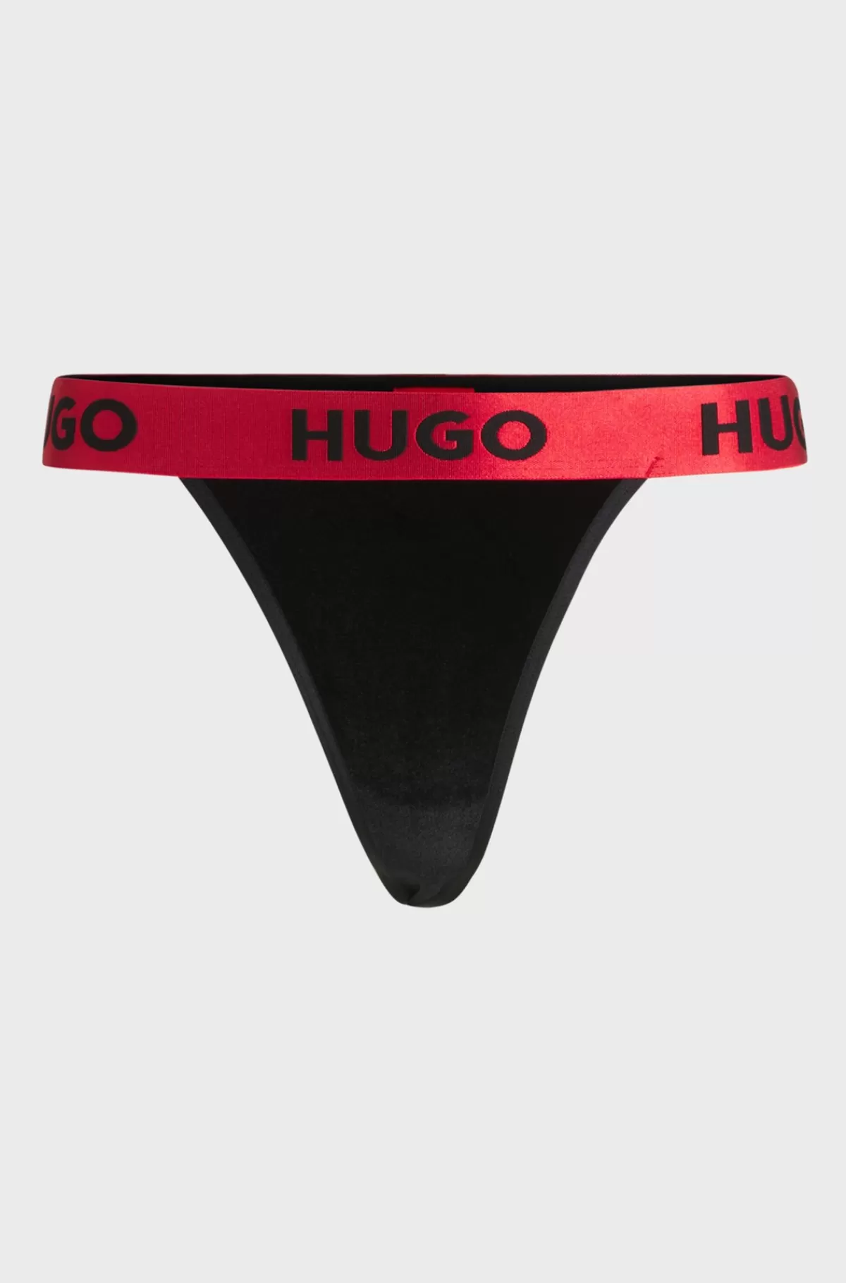 HUGO BOSS G-streng I Fløjl Med Stræk Og Logolinning Sort Best