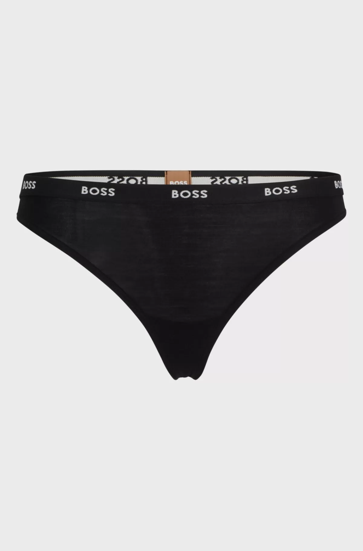 HUGO BOSS G-streng I Jersey Med Stræk, Lav Talje Og Logokant Sort Best
