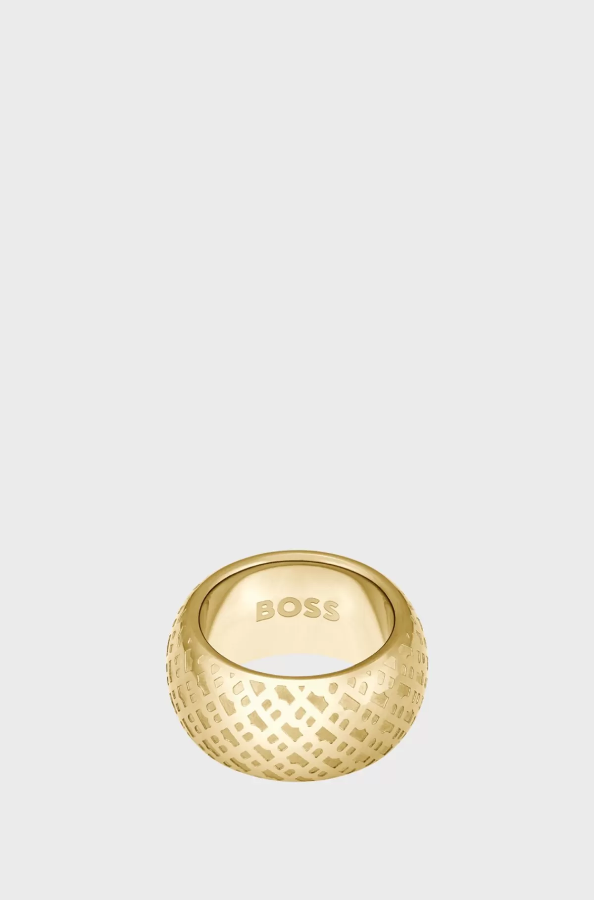 HUGO BOSS Gylden Ring Med Indgraverede Monogrammer Guld Sale