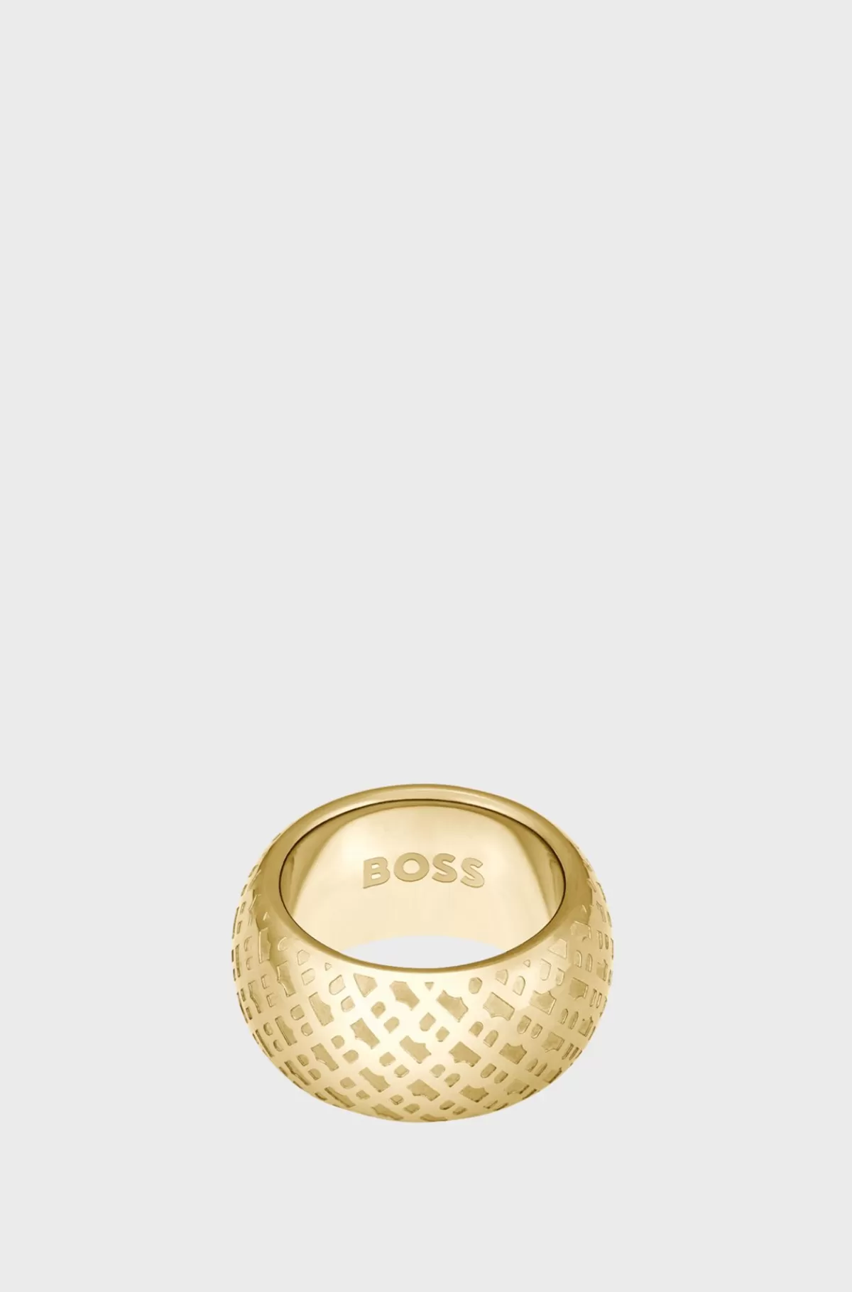 HUGO BOSS Gylden Ring Med Indgraverede Monogrammer Guld Shop