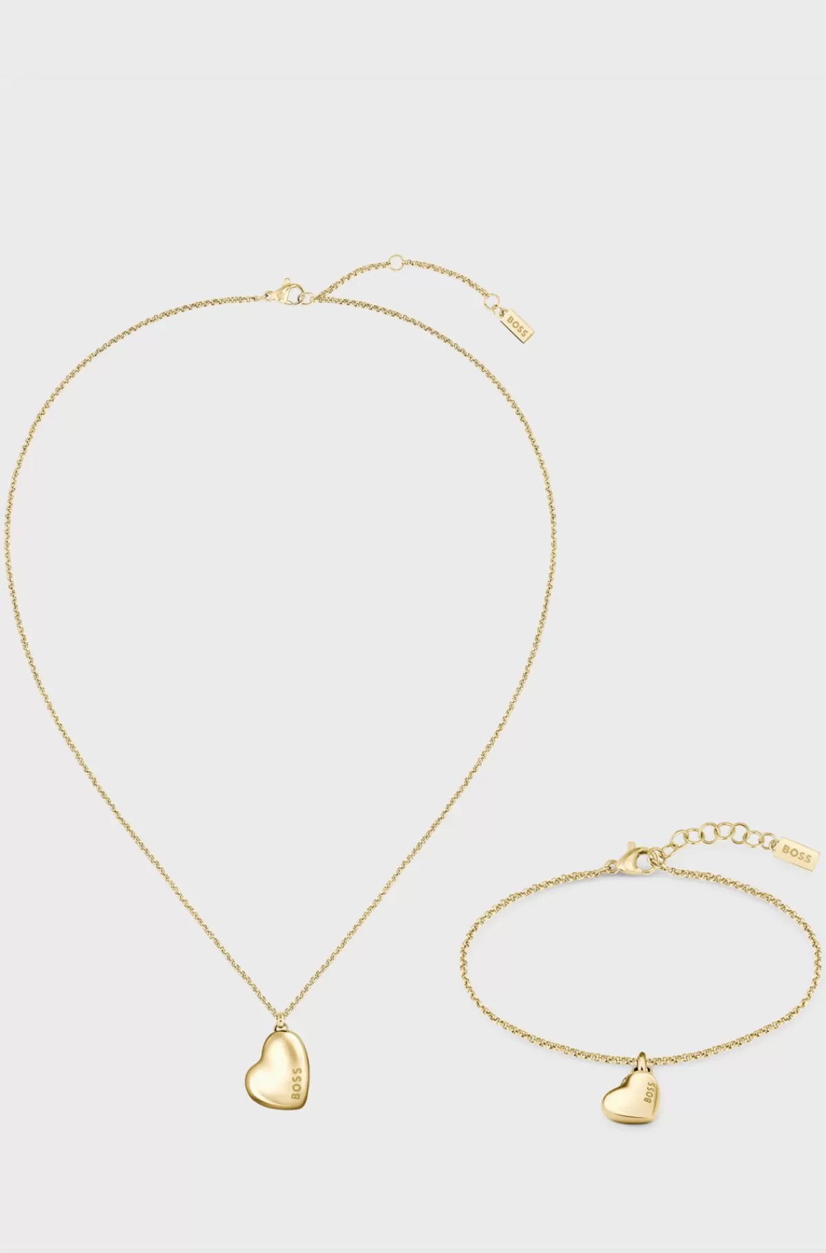 HUGO BOSS Halskæde Og Armbånd Med Hjertevedhæng I Gaveæske Guld Online