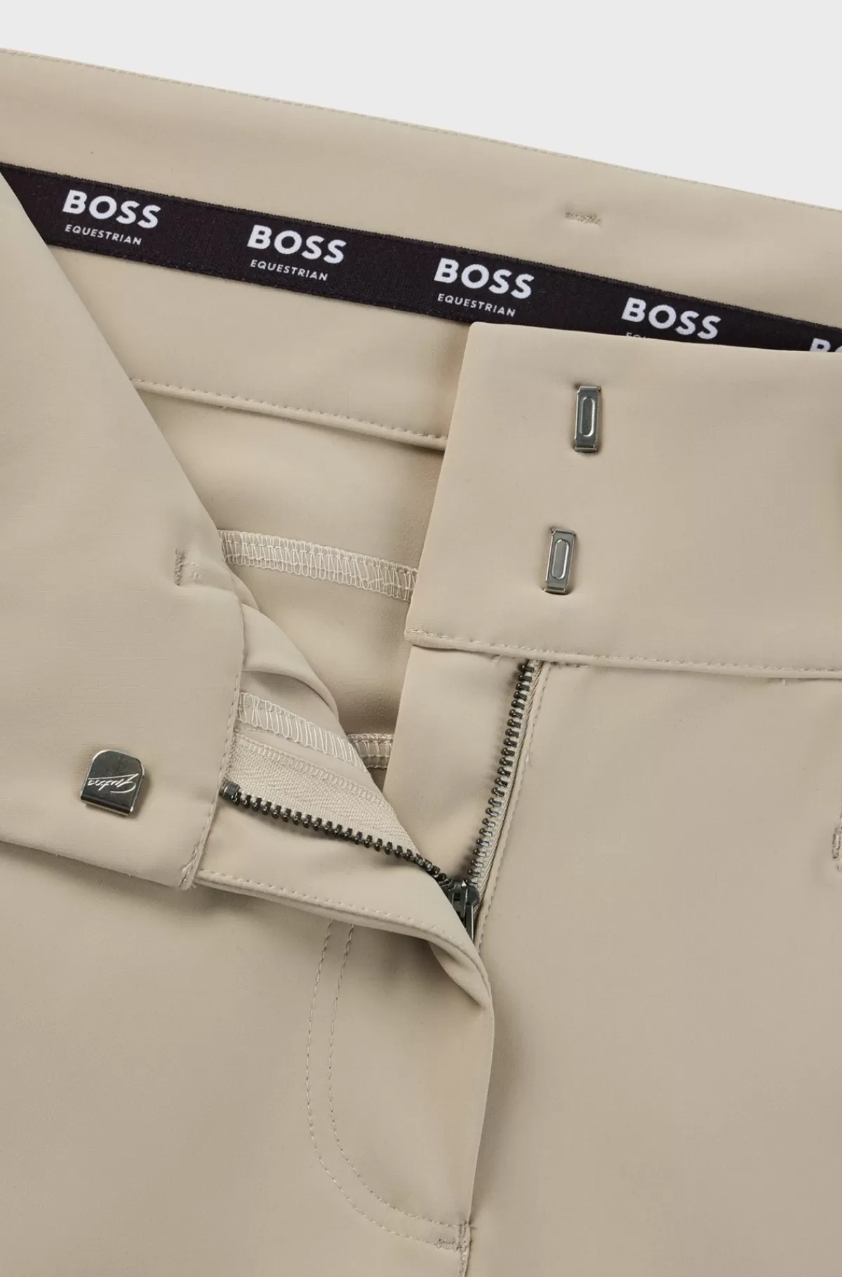 HUGO BOSS Højtaljede Ridebukser Med Knæskind Beige Discount