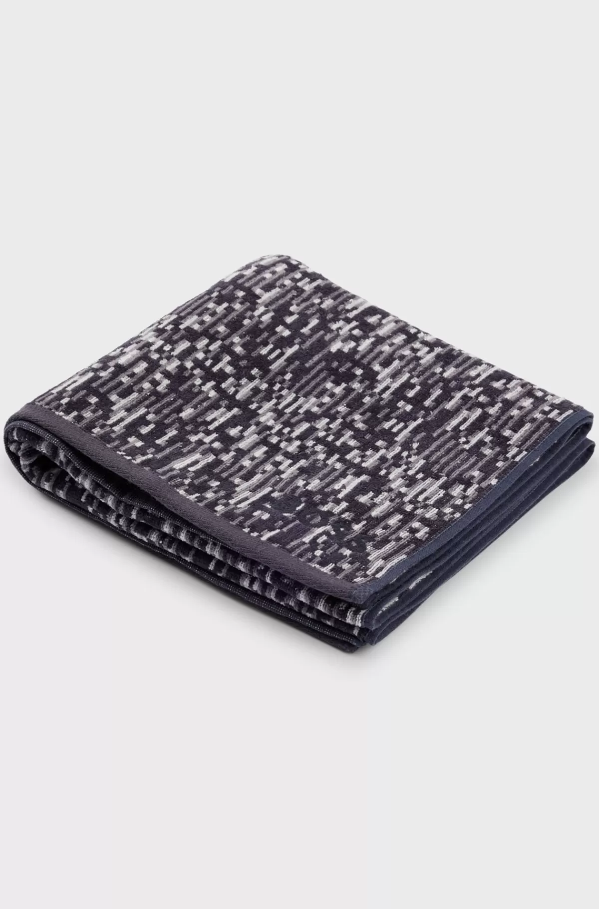 HUGO BOSS Håndklæde I Jacquard Med Satinkant Fra BOSS Mørkegrå Cheap