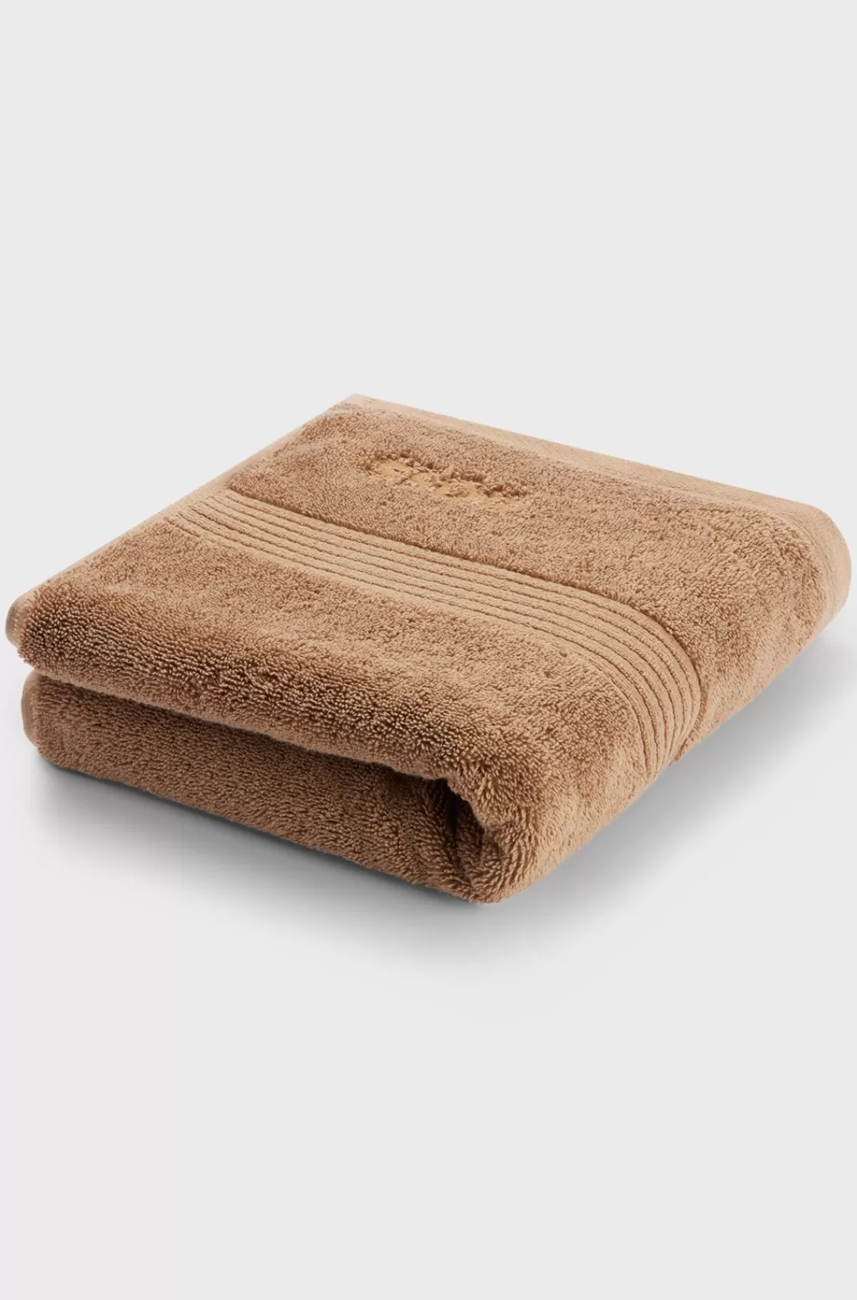 HUGO BOSS Håndklæde Med Logo I ægæisk Bomuld Brun Best