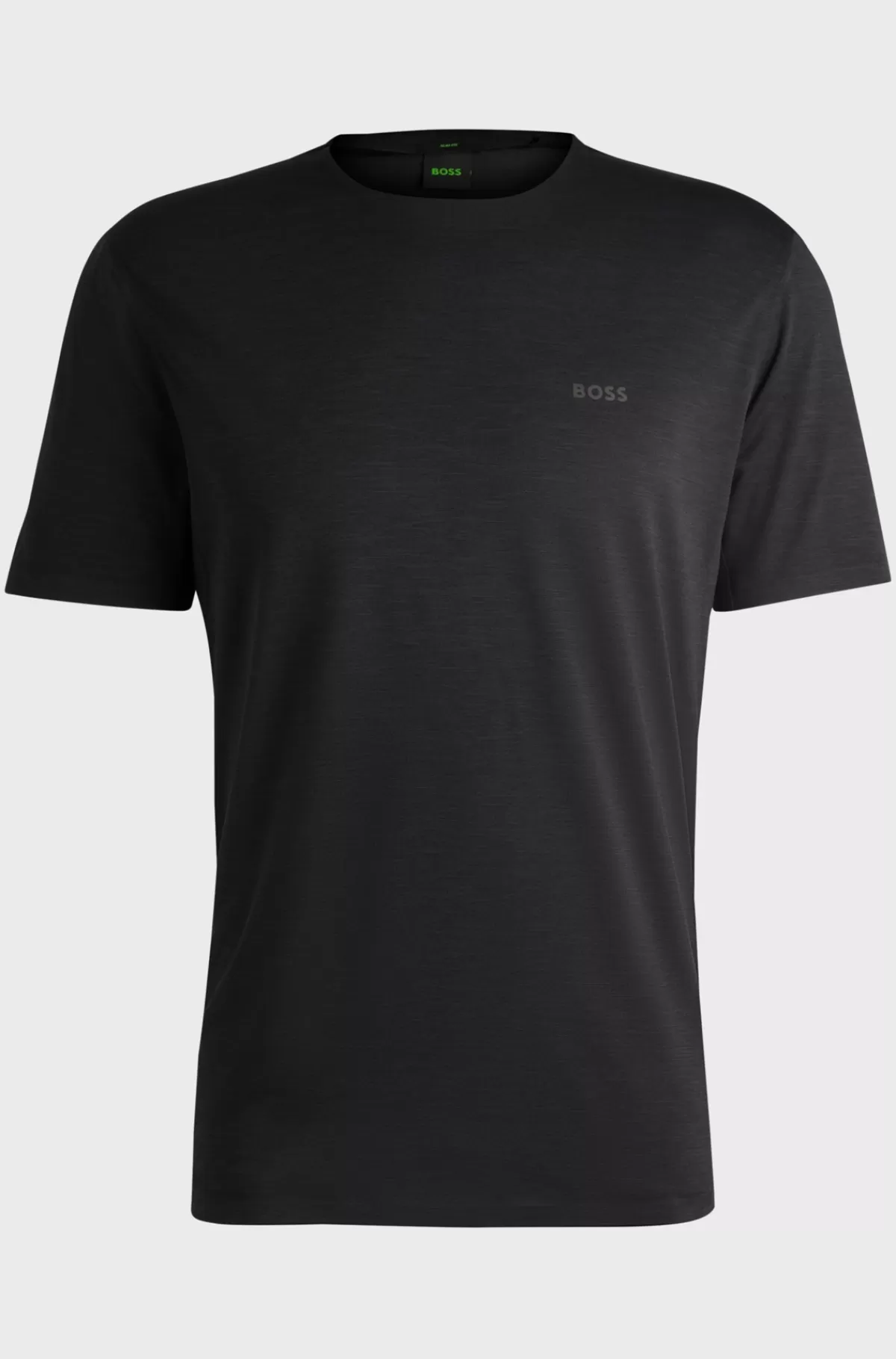 HUGO BOSS Hurtigtørrende T-shirt I Jersey Med Stræk Og Dekorativ Reflekterende Grafik Sort Online