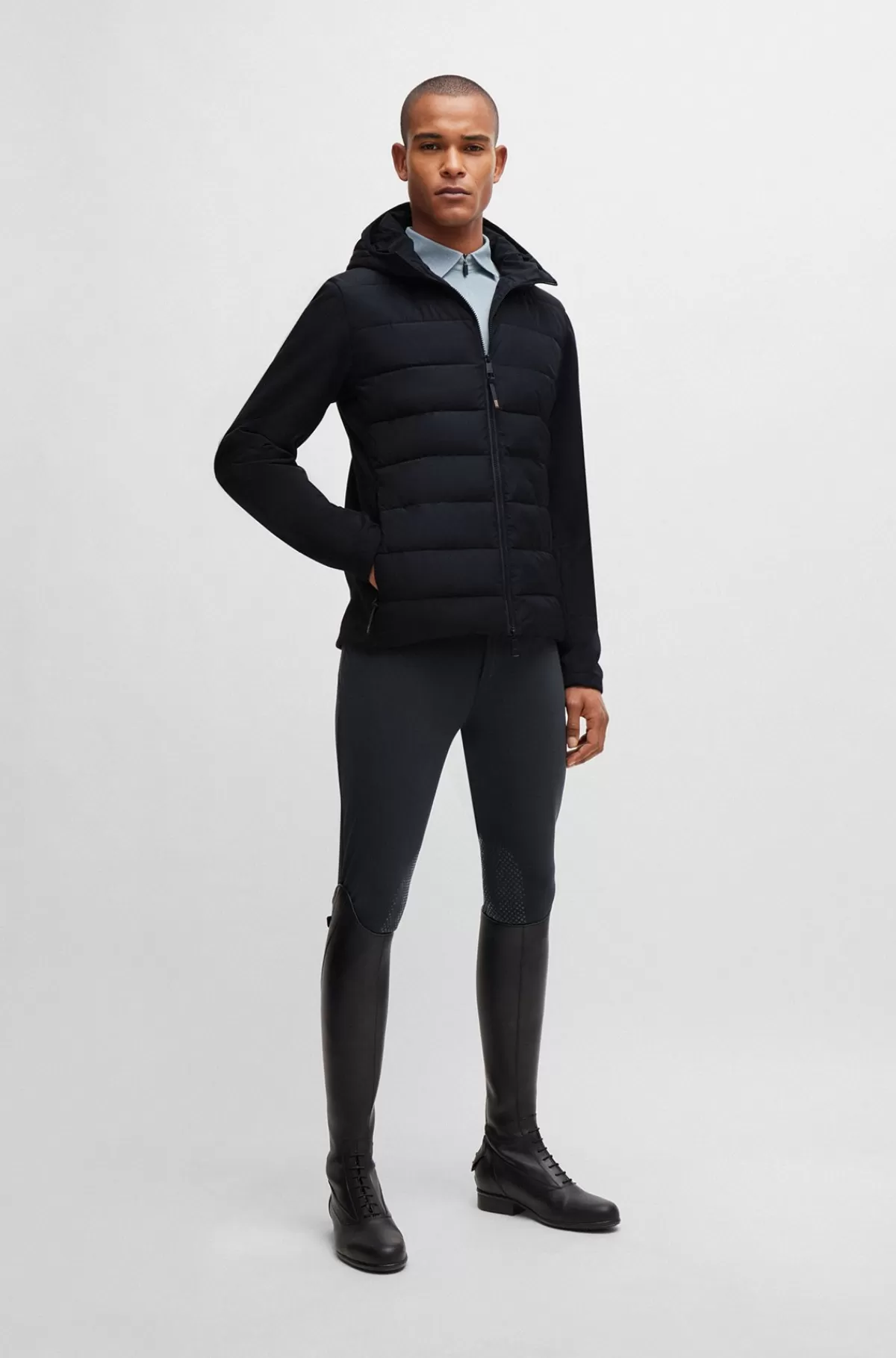HUGO BOSS Hybrid Dunjakke Til Hestesport Med Logomærke Sort Sale