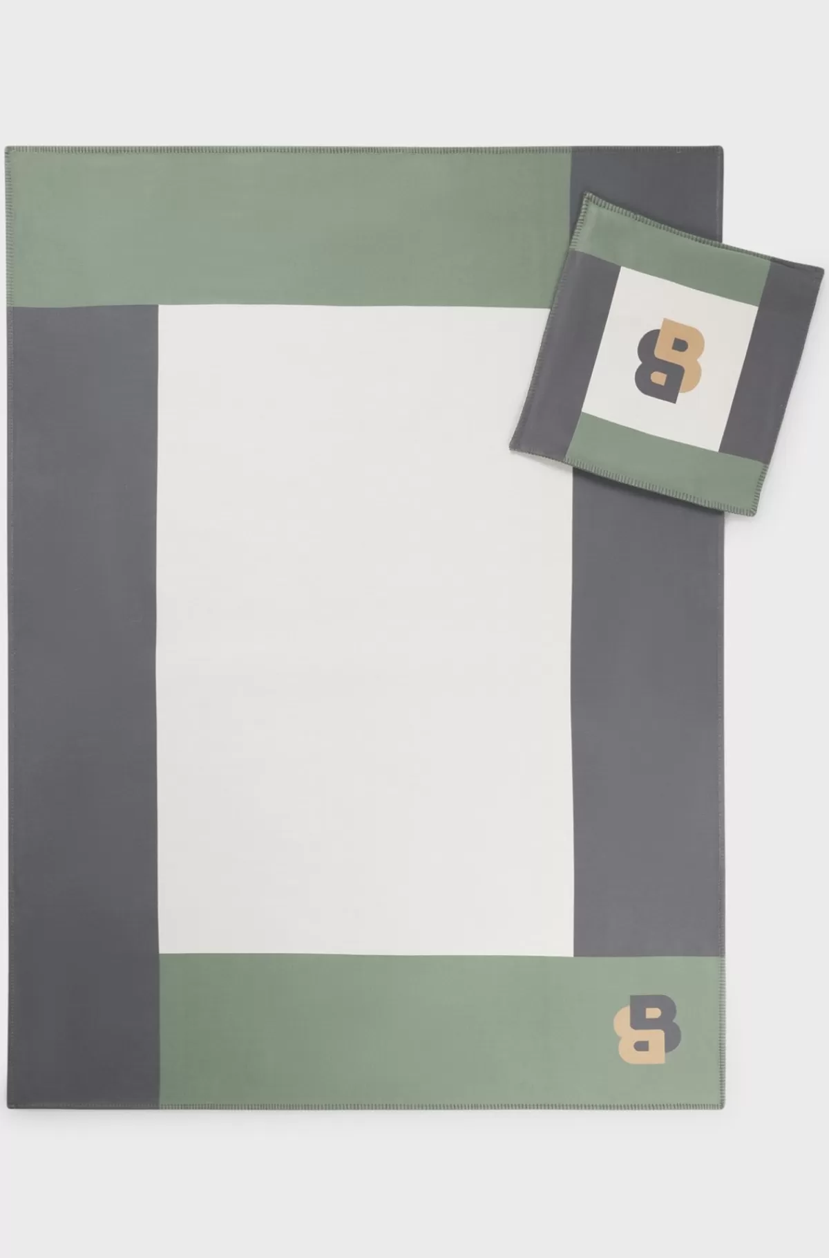 HUGO BOSS Jacquard Throw With Whipstitching Mønstret Best Sale