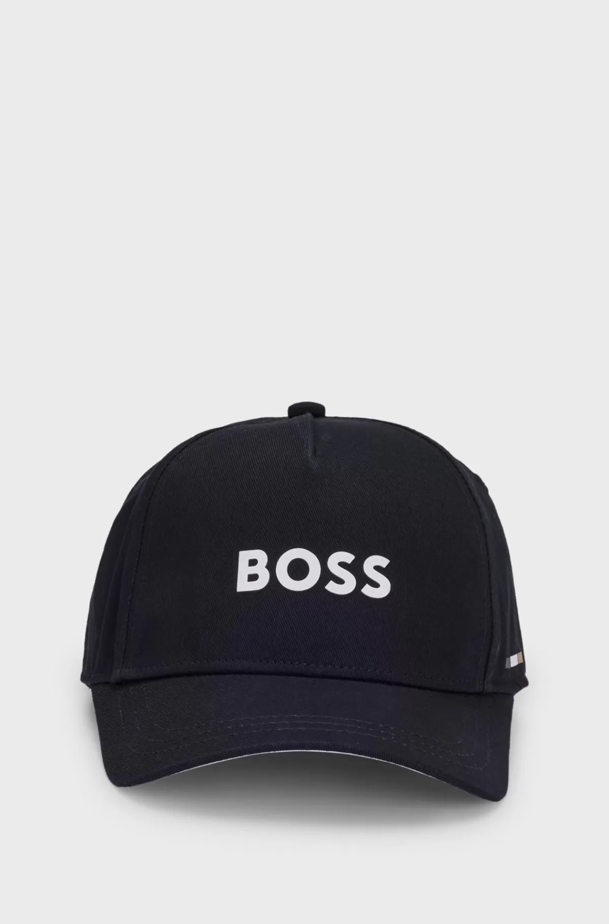 HUGO BOSS Kasket Til Børn I Bomuldstwill Med Logodetaljer Sort Store
