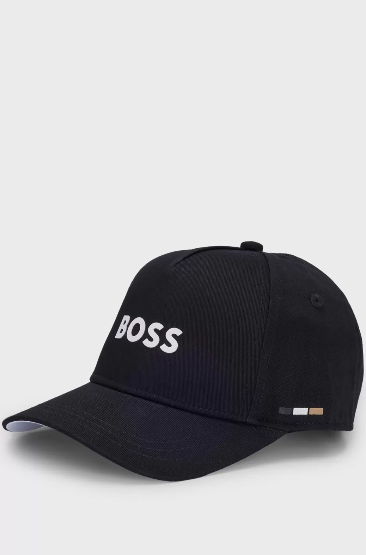 HUGO BOSS Kasket Til Børn I Bomuldstwill Med Logodetaljer Sort Store