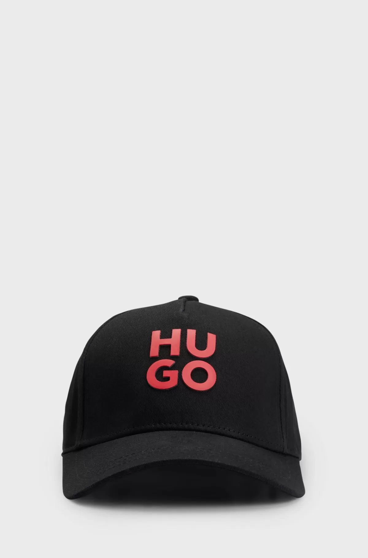 HUGO BOSS Kasket Til Børn I Bomuldstwill Med Stablet Logo Sort Fashion