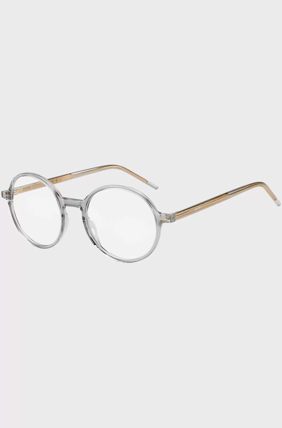 HUGO BOSS Klart Acetatstel Til Briller Med Styrke Med Stribet Metaltråd Gennemsigtig Shop