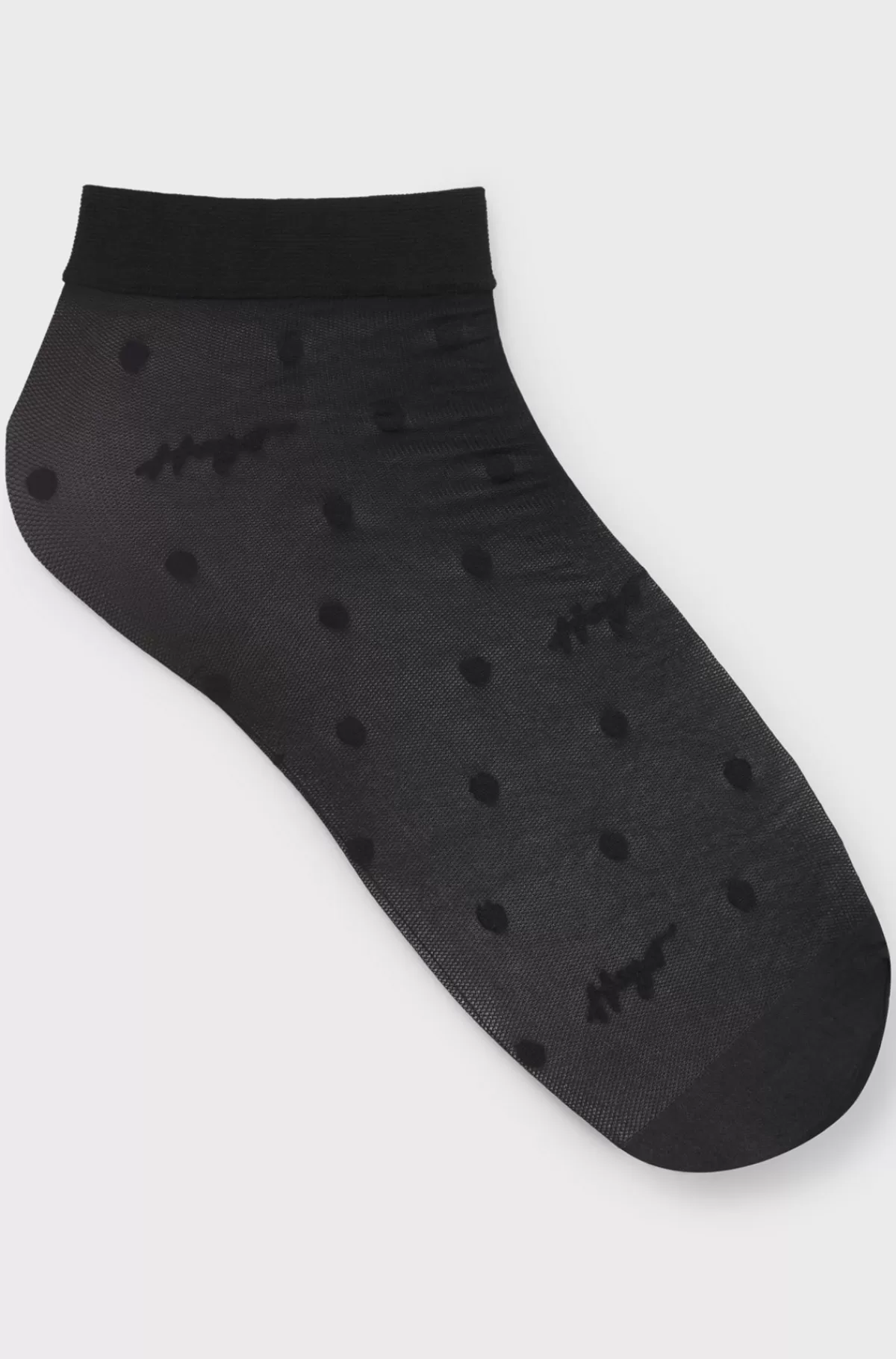 HUGO BOSS Korte Transparente Sokker Med Prikker Og Logo Sort Fashion