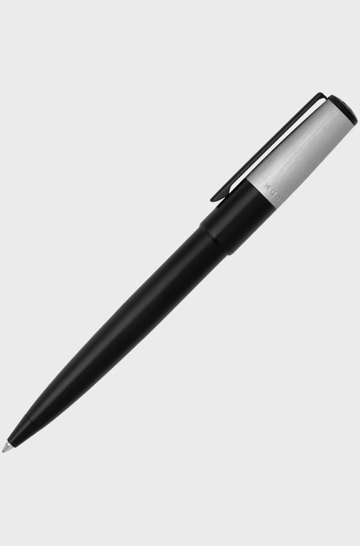 HUGO BOSS Kuglepen I Med Børstet Look Og Kromeffekter Sort Flash Sale