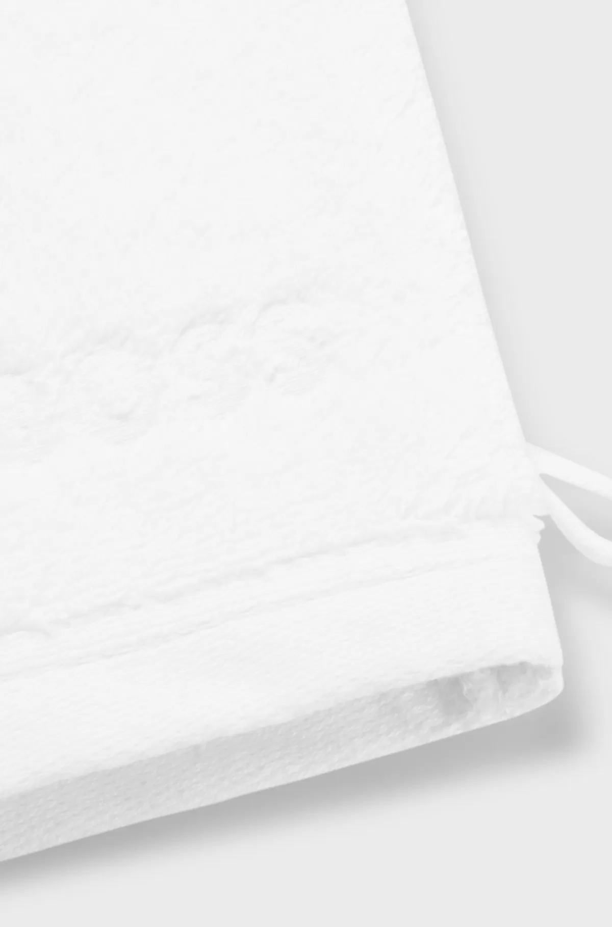 HUGO BOSS Logobroderet Vaskehandske I ægæisk Bomuld Hvid Flash Sale