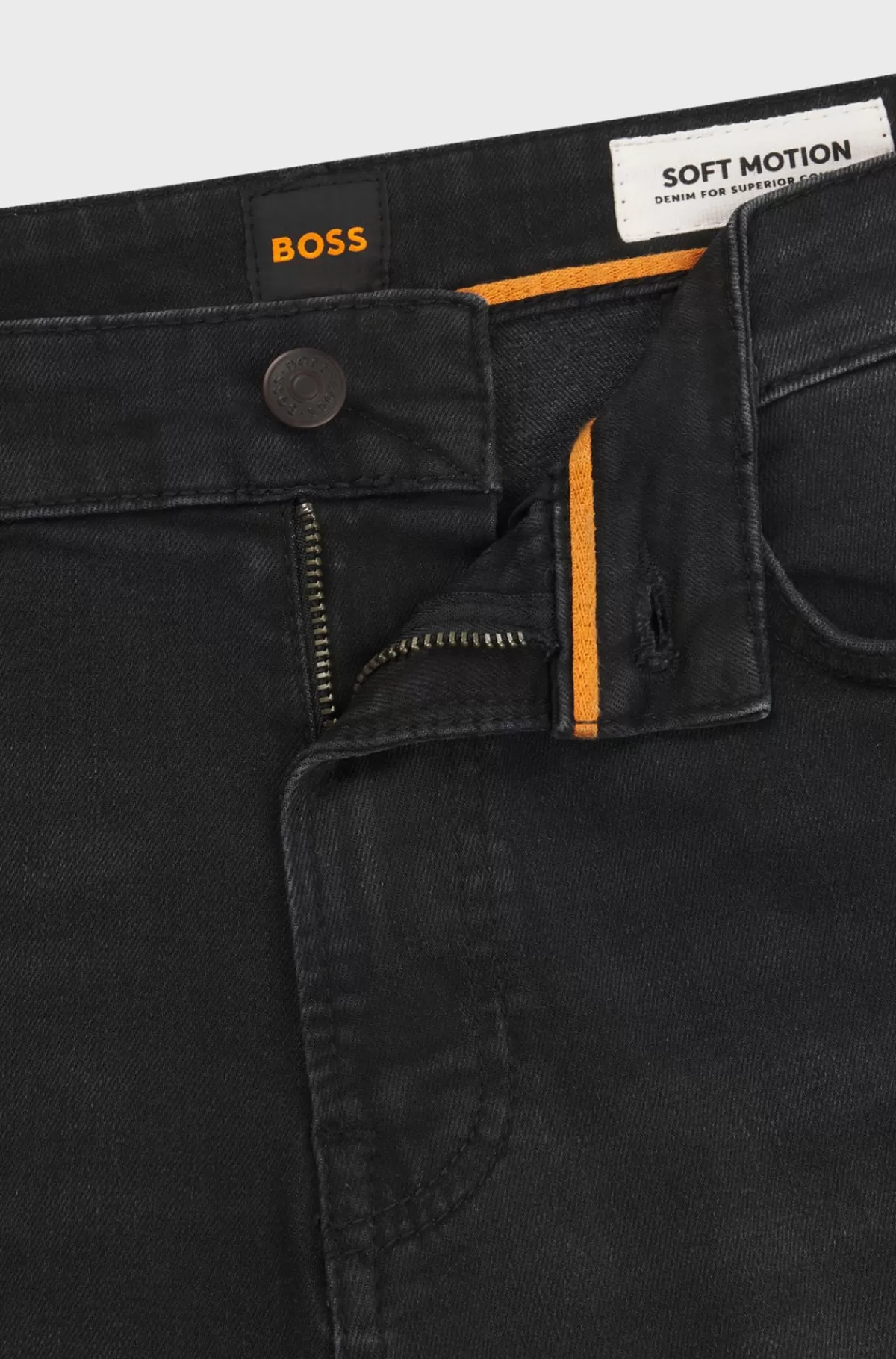 HUGO BOSS Maine e Jeans Med Regular Fit I Blød Og Smidig Denim Sort Discount