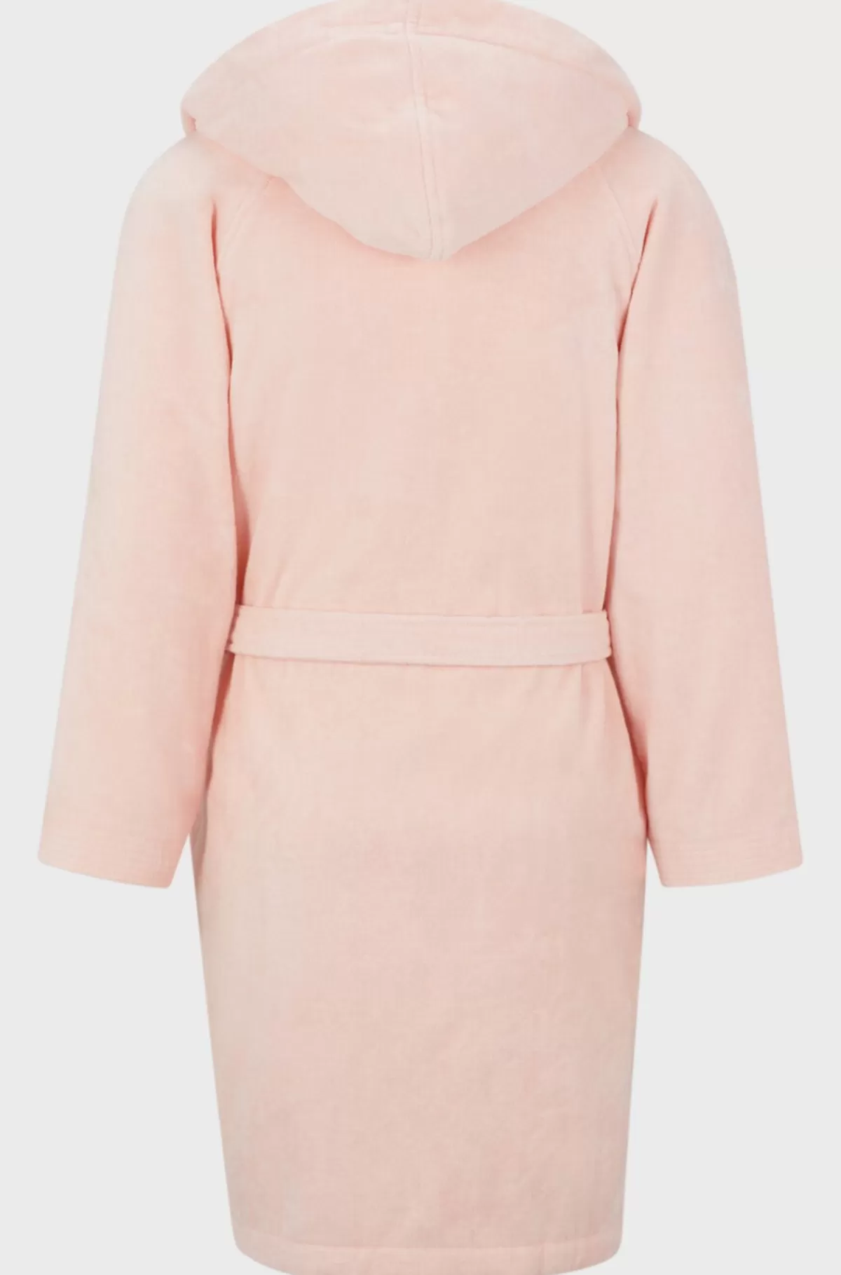 HUGO BOSS Morgenkåbe I Langfibret Bomuld Med Logo På Reverset Pink Shop