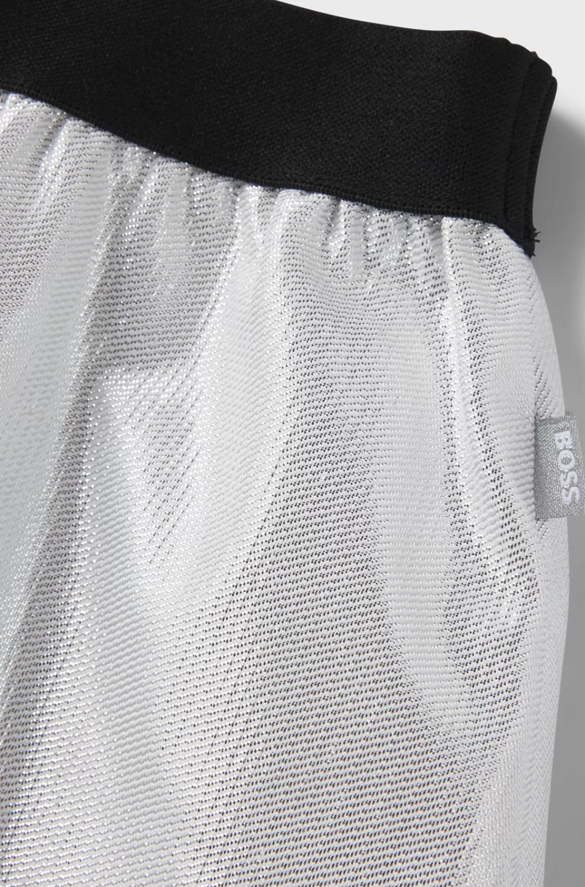 HUGO BOSS Nederdel Til Børn Med Metallisk Effekt Og Elastisk Linning Sølv Clearance