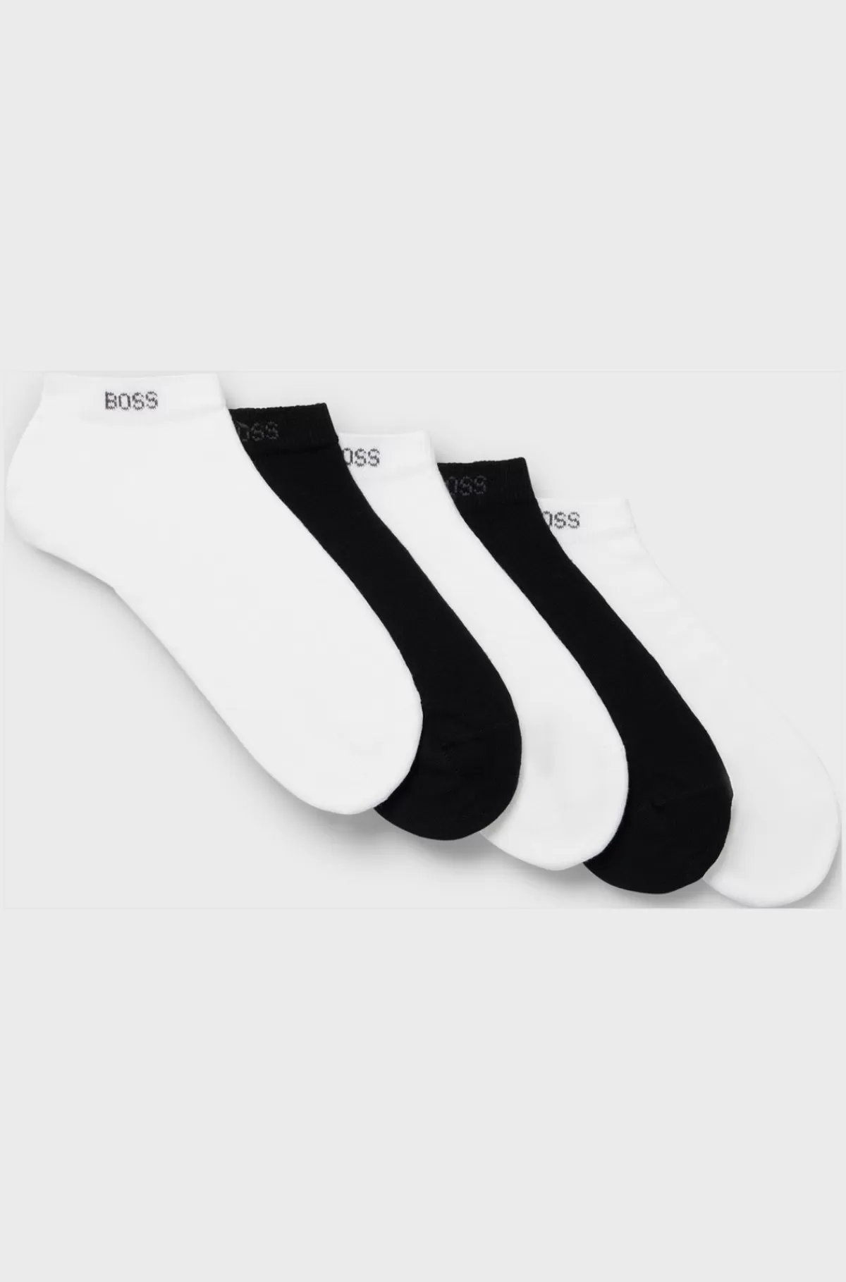 HUGO BOSS Pakke Med Fem Ankelsokker Hvid/sort Online