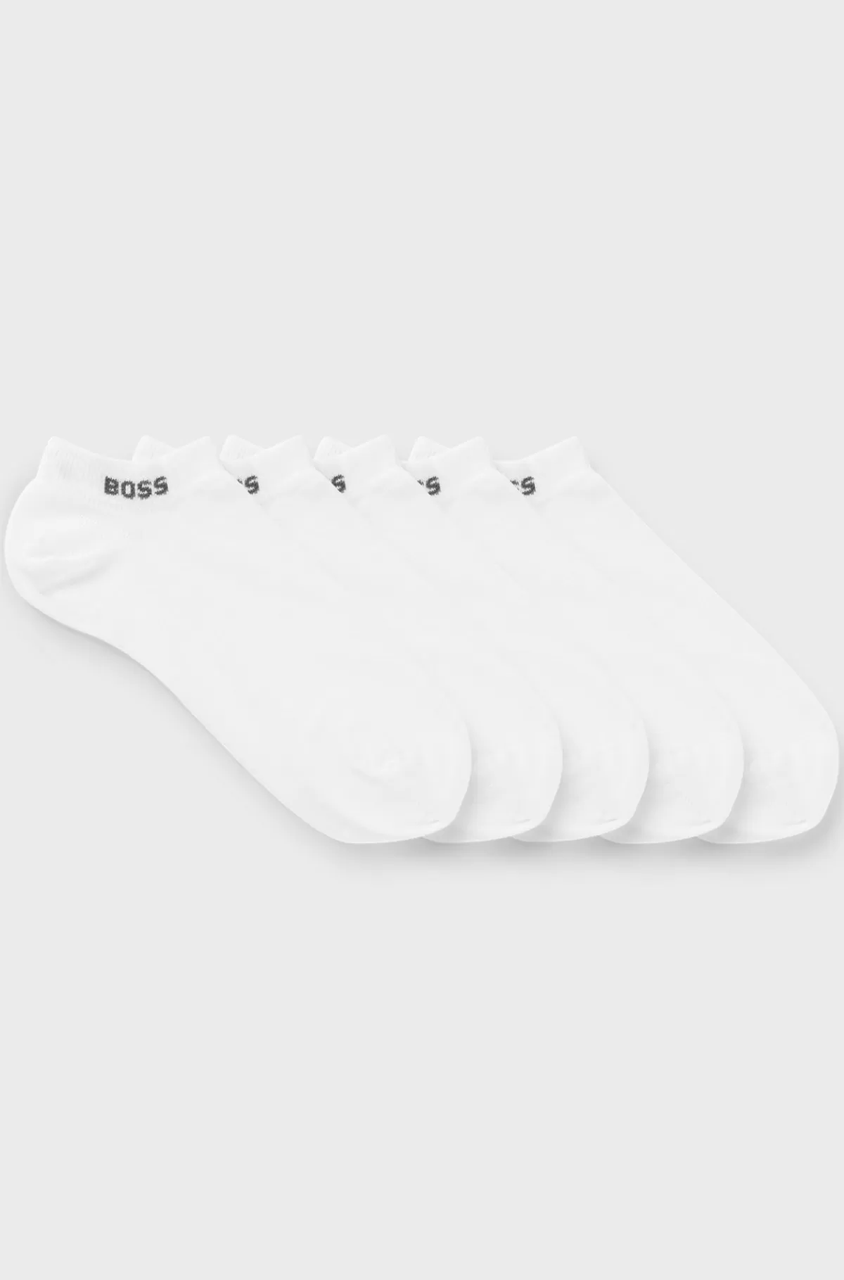 HUGO BOSS Pakke Med Fem Par Sokker I Ankellængde Og Logo Hvid Best Sale