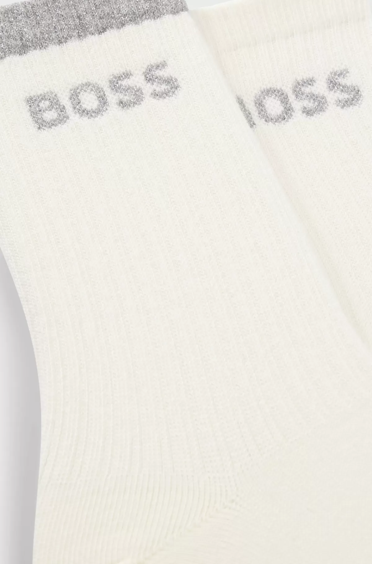 HUGO BOSS Pakke Med To Korte Par Strømper I Bomuldsblanding Hvid Sale