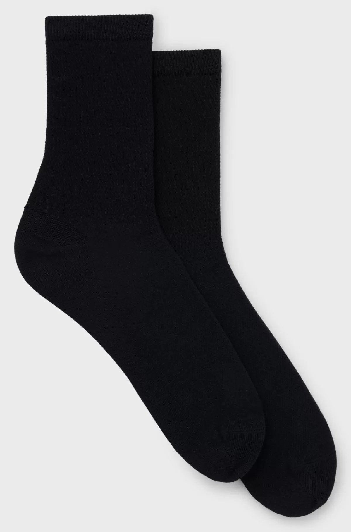 HUGO BOSS Pakke Med To Korte Sokker I Bomuldspiqué Sort Best