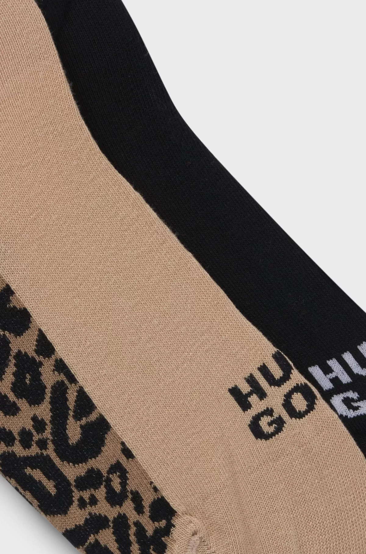 HUGO BOSS Pakke Med To Par Ankelstrømper Af En Bomuldsblanding Sort/brun/mønstret Discount