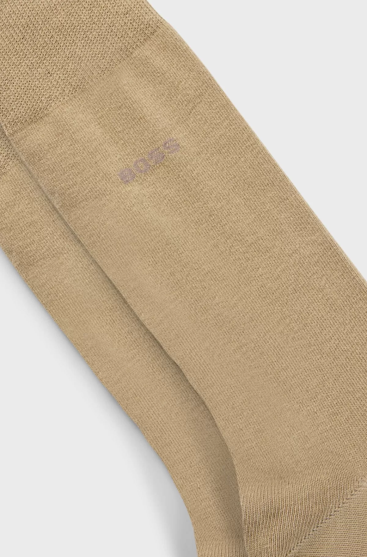 HUGO BOSS Pakke Med To Par Sokker I Almindelig Længde I En Bomuldsblanding Beige Discount
