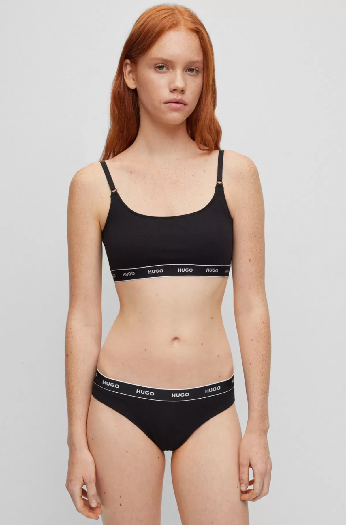 HUGO BOSS Pakke Med Tre G-strenge Med Brandet Linning Hvid/sort Online