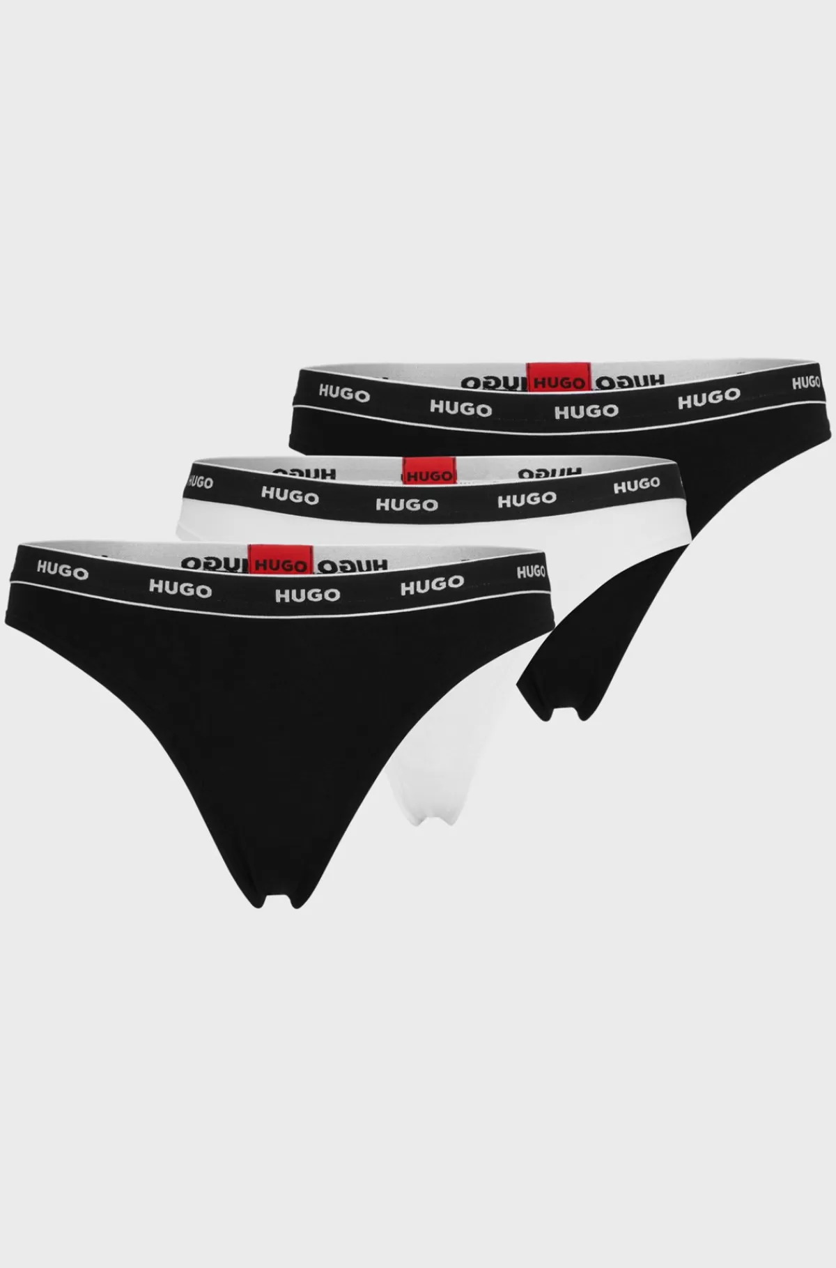 HUGO BOSS Pakke Med Tre G-strenge Med Brandet Linning Hvid/sort Online