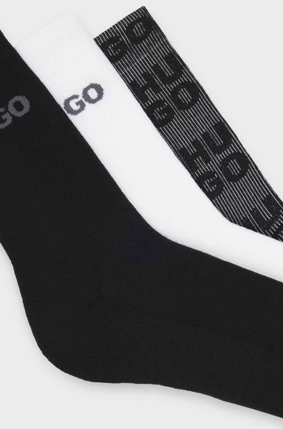 HUGO BOSS Pakke Med Tre Par Strømper Hvid/sort Outlet