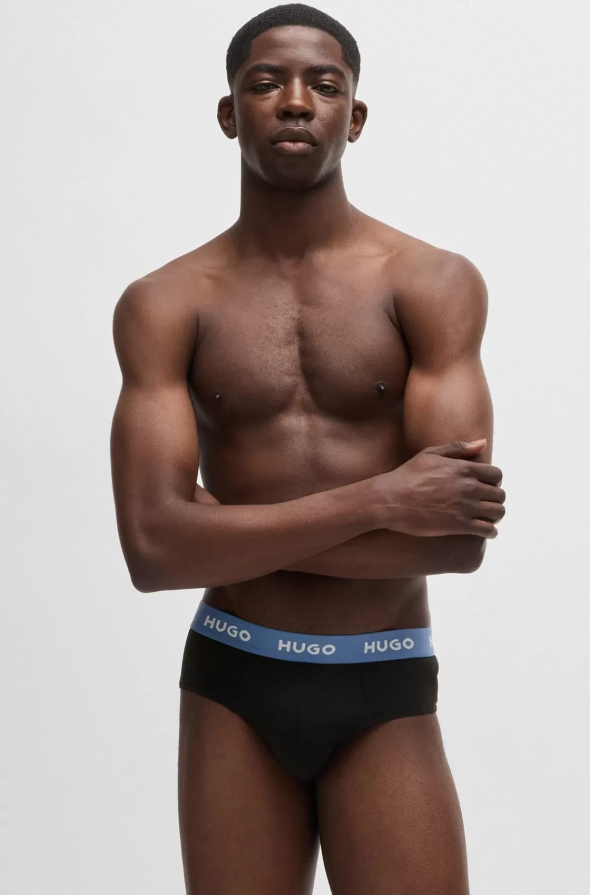 HUGO BOSS Pakke Med Tre Par Underbukser I Bomuld Med Stræk Og Logolinning Sort Discount