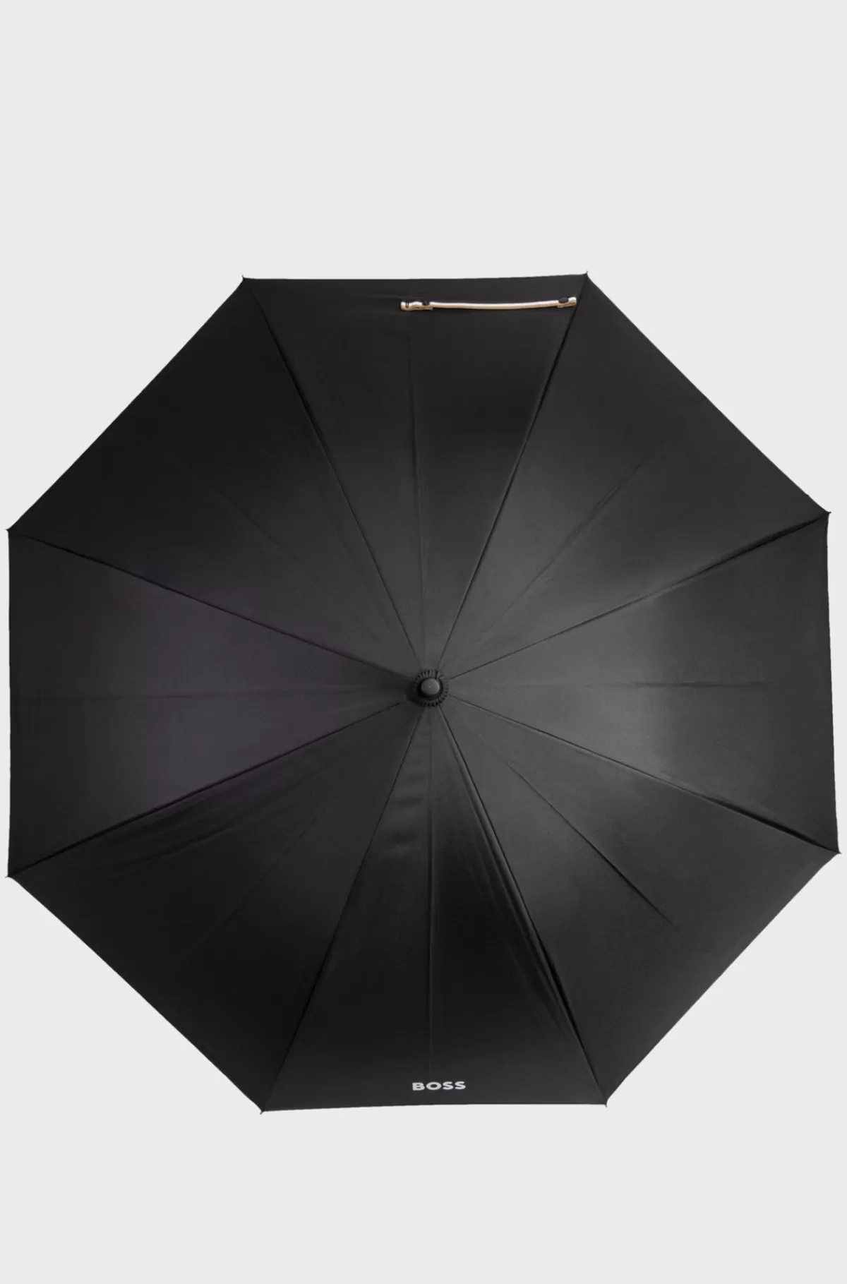 HUGO BOSS Paraply Til Byen Med Tofarvet Skærm Sort Store