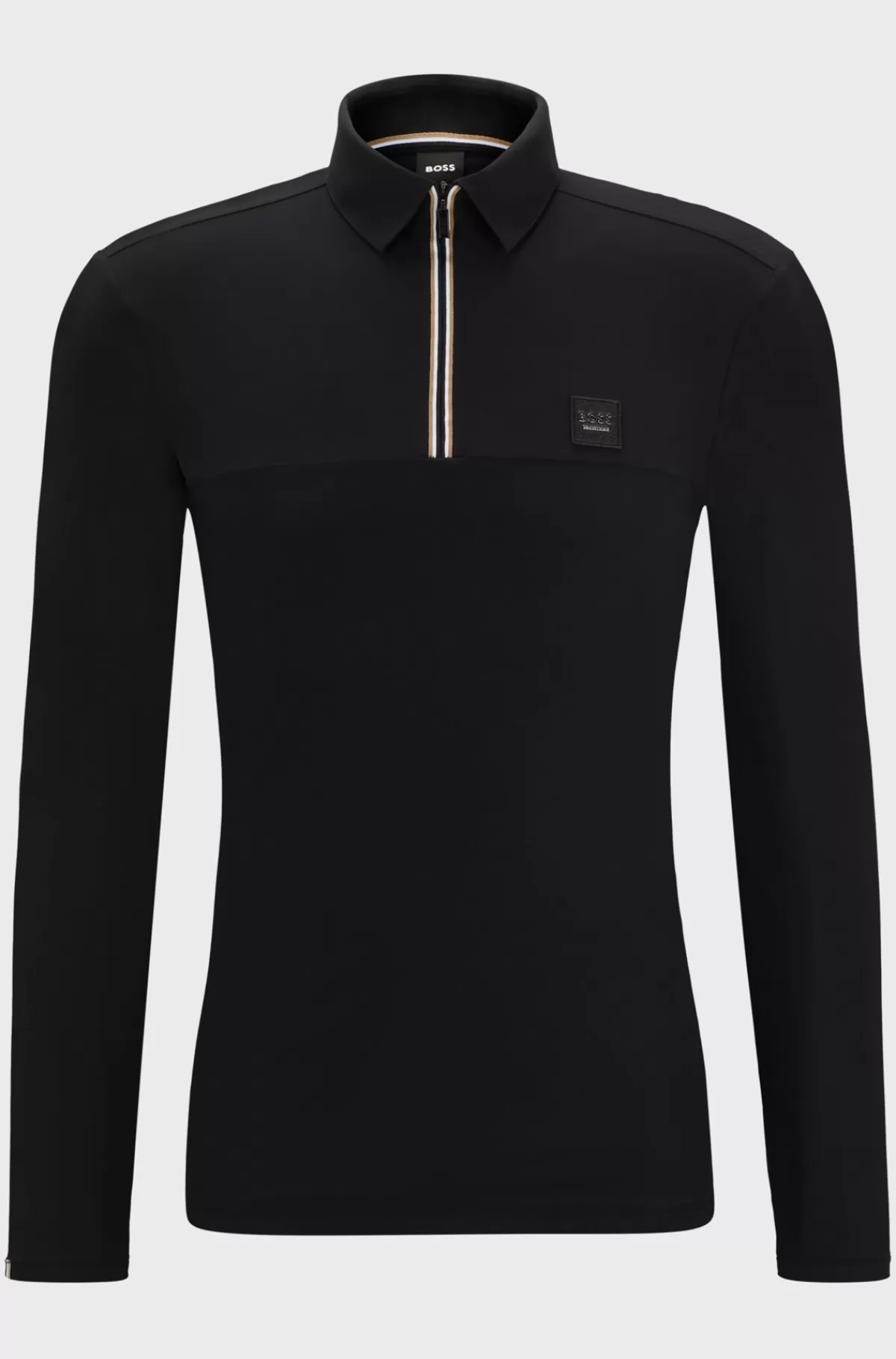 HUGO BOSS Poloshirt Til Hestesportstræning I Hurtigtørrende Materiale Sort Clearance
