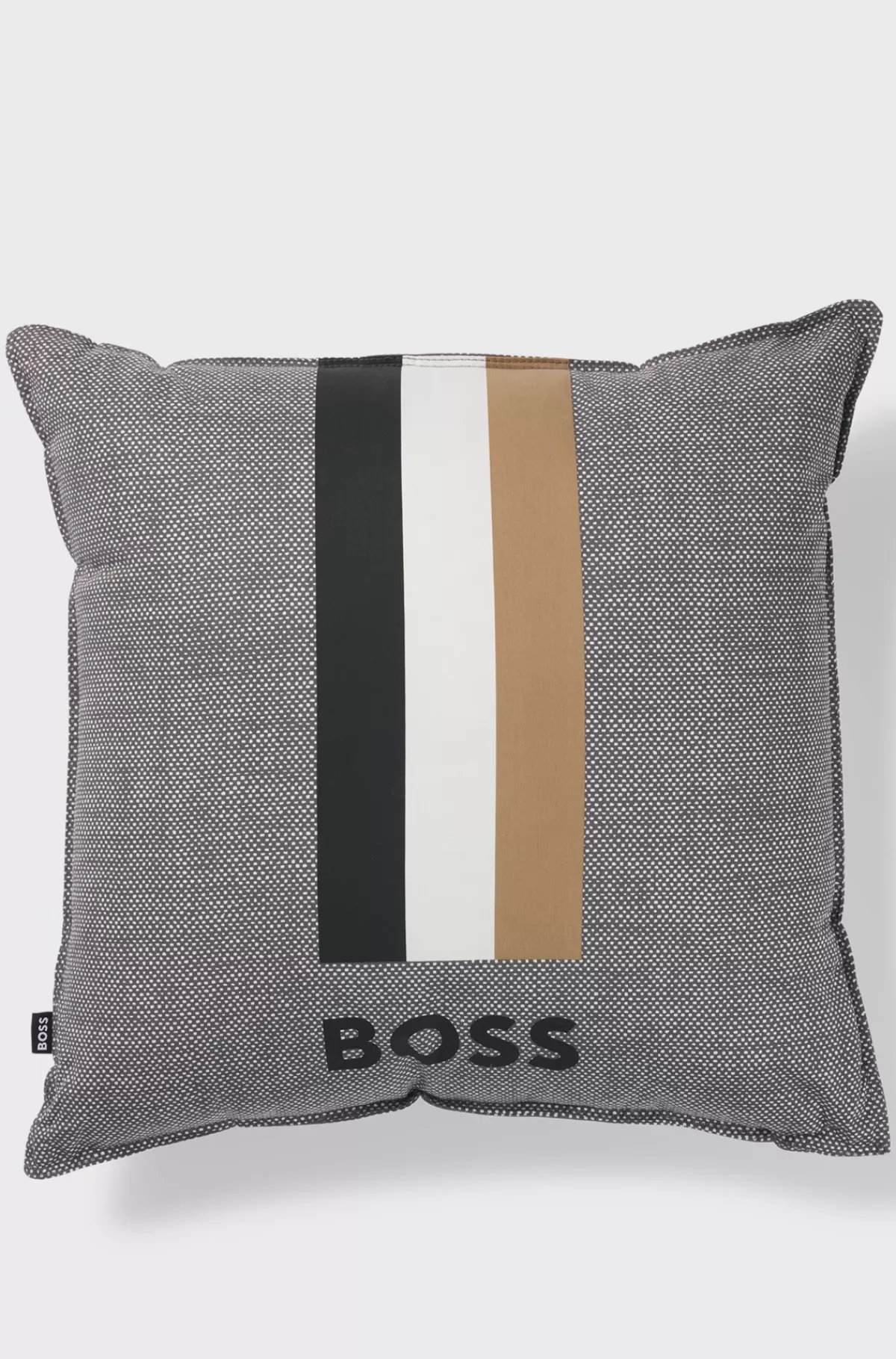 HUGO BOSS Pude Med Logoprint Og Signaturstriber Grå Cheap
