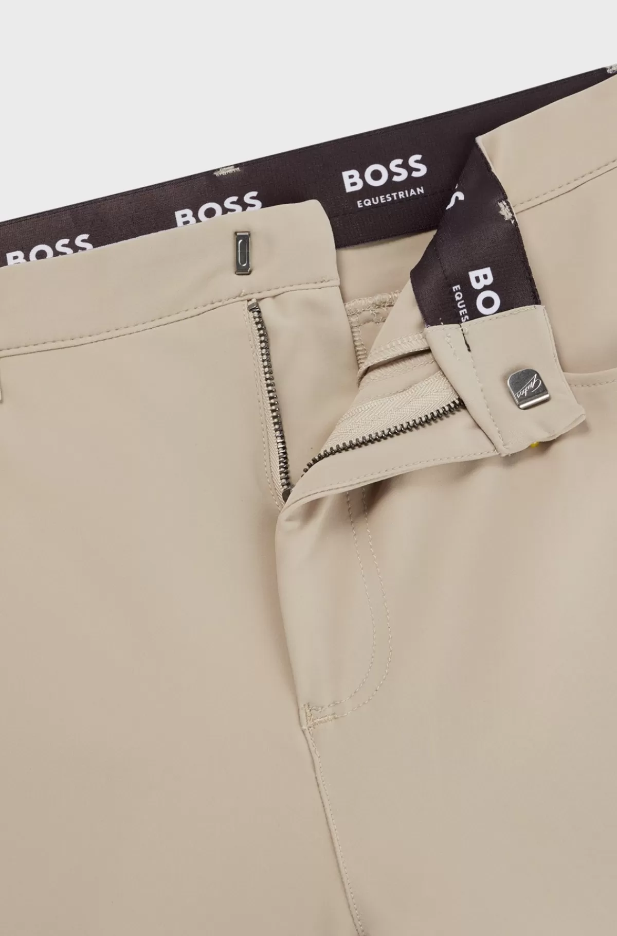 HUGO BOSS Ridebukser Til Hestesport Med Knægrip Og Ekstra Stræk Beige Clearance