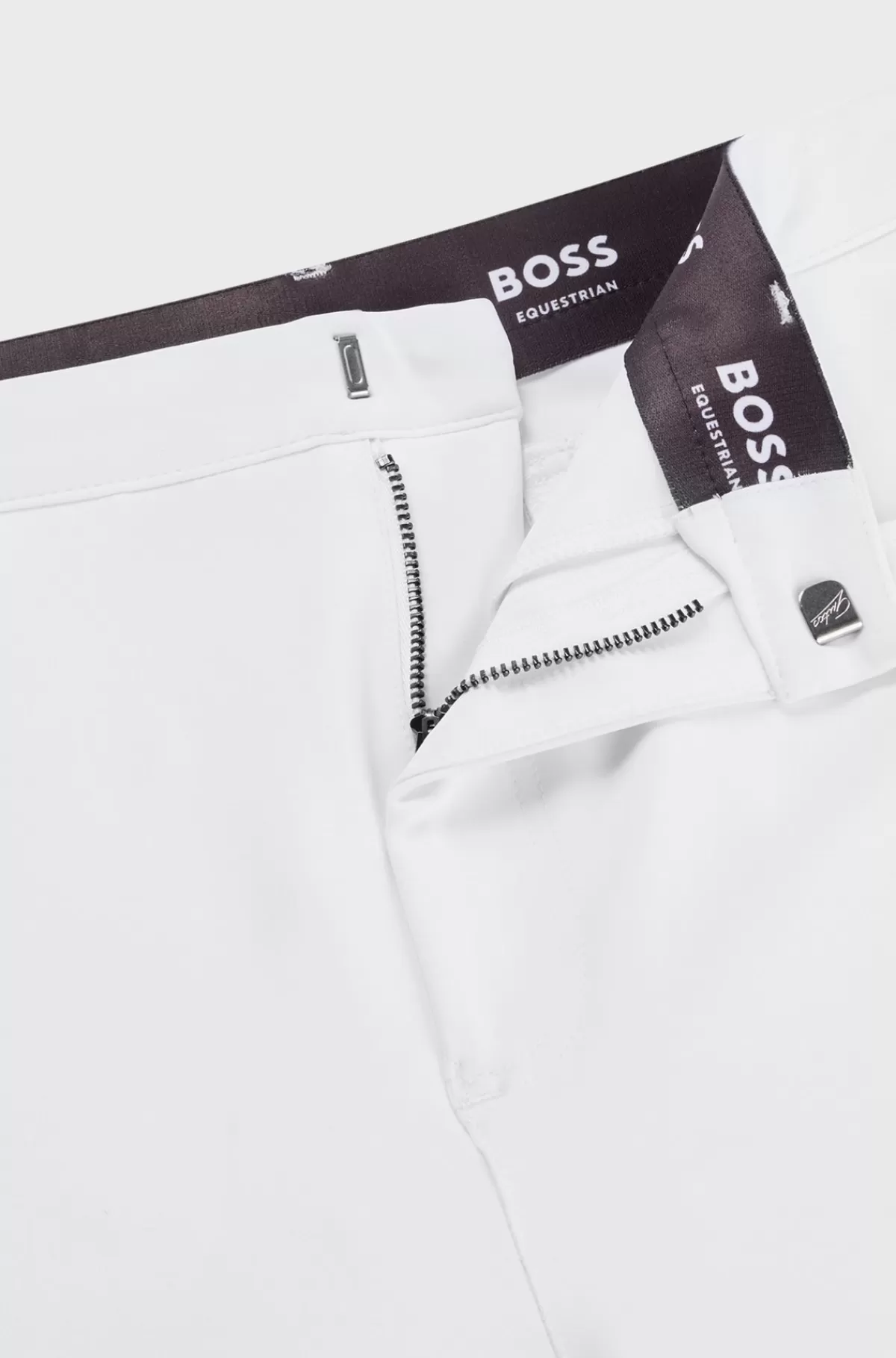 HUGO BOSS Ridebukser Til Hestesport Med Knægrip Og Ekstra Stræk Hvid Outlet